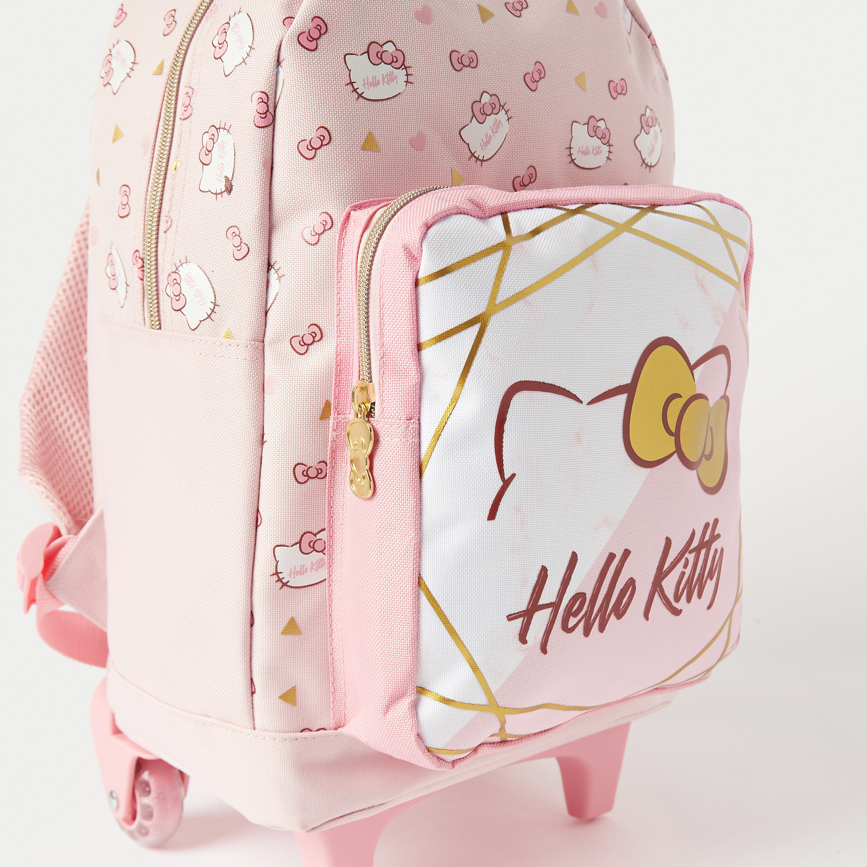 Hello Kitty All-Over Print Trolley Backpack with Adjustable Straps - 15 inches-school-bagsandbackpacks-trolleybags-image-3