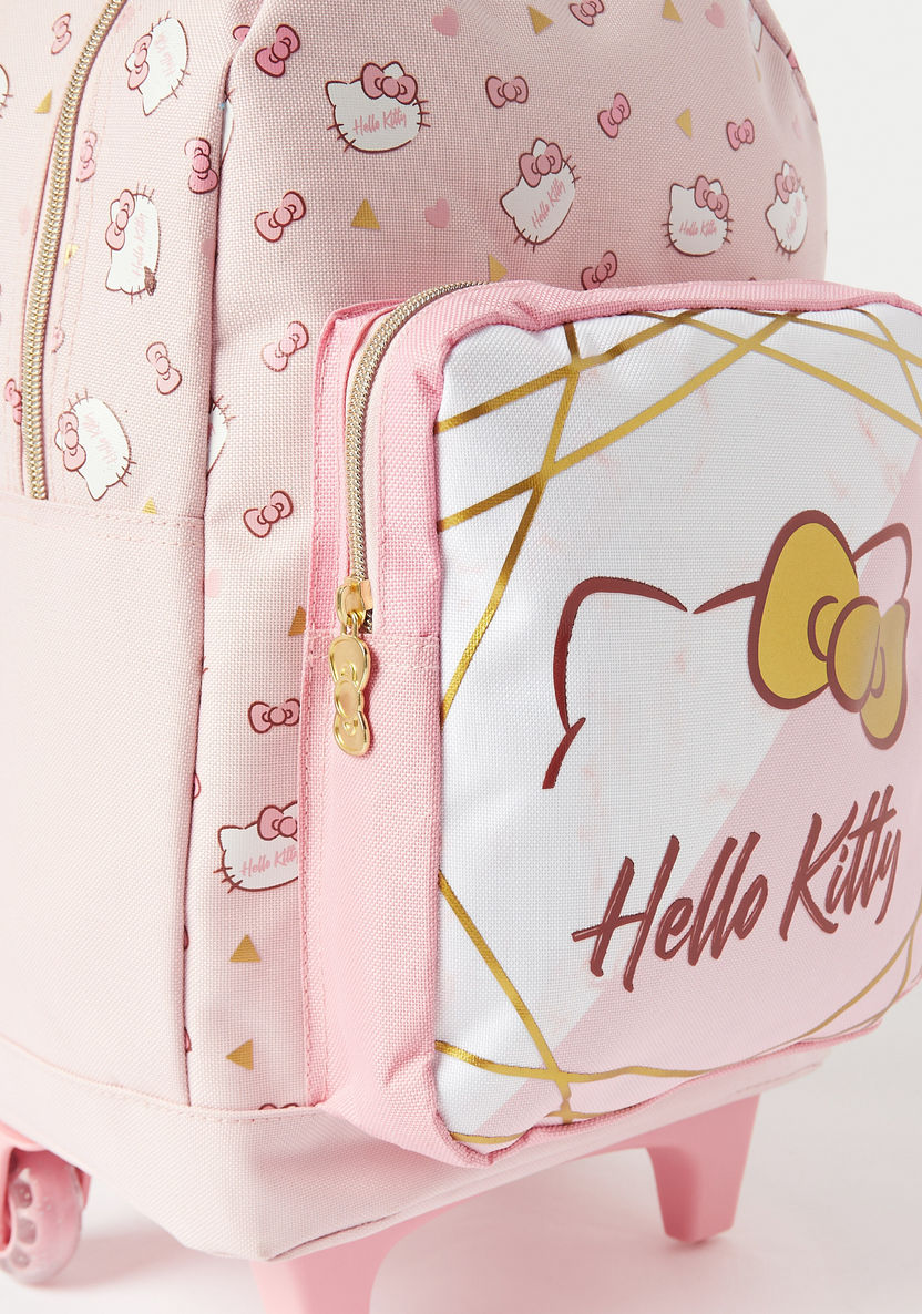 Hello Kitty All-Over Print Trolley Backpack with Adjustable Straps - 15 inches-Trolleys-image-2