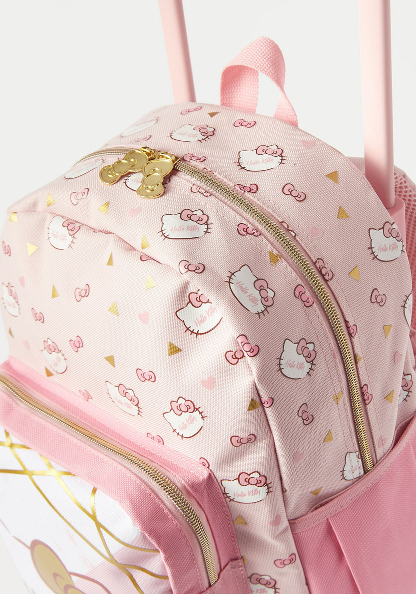 Hello Kitty All-Over Print Trolley Backpack with Adjustable Straps - 15 inches-Trolleys-image-3