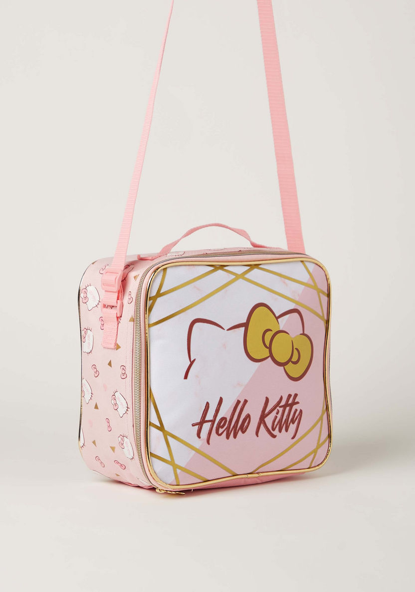 Hello Kitty Printed Insulated Lunch Bag with Adjustable Strap-Lunch Bags-image-1