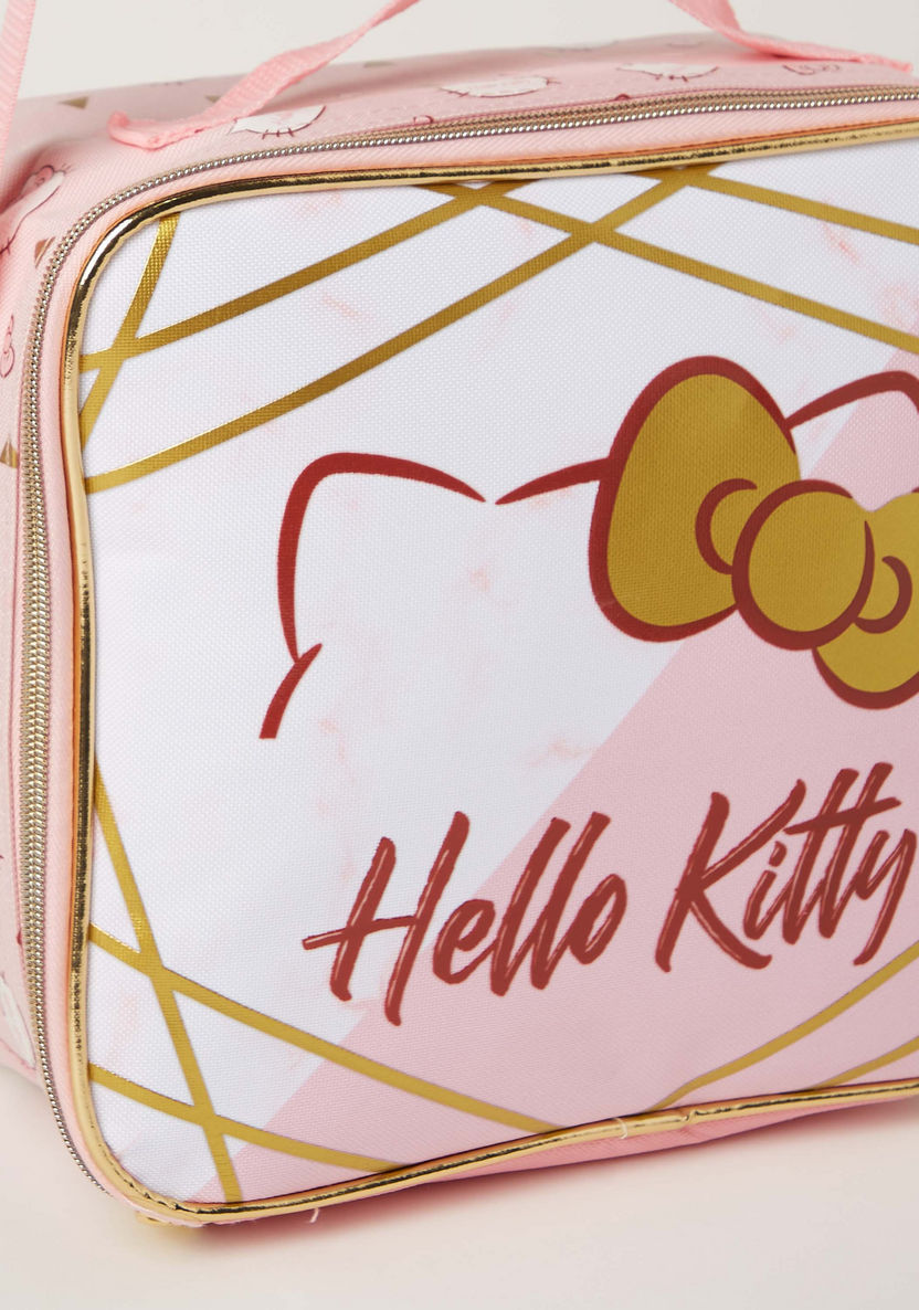 Hello Kitty Printed Insulated Lunch Bag with Adjustable Strap-Lunch Bags-image-3