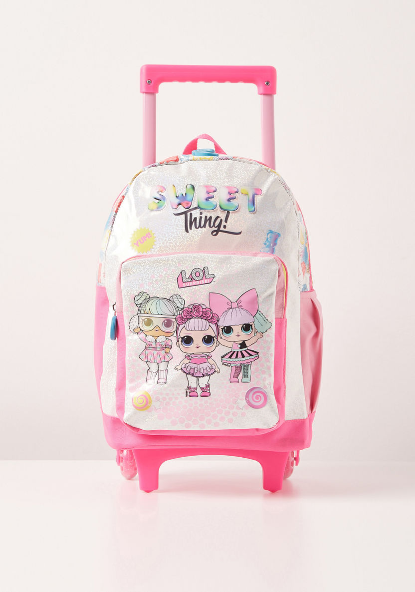 L.O.L. Surprise! Print Trolley Backpack with Retractable Handle - 15 inches-Trolleys-image-0