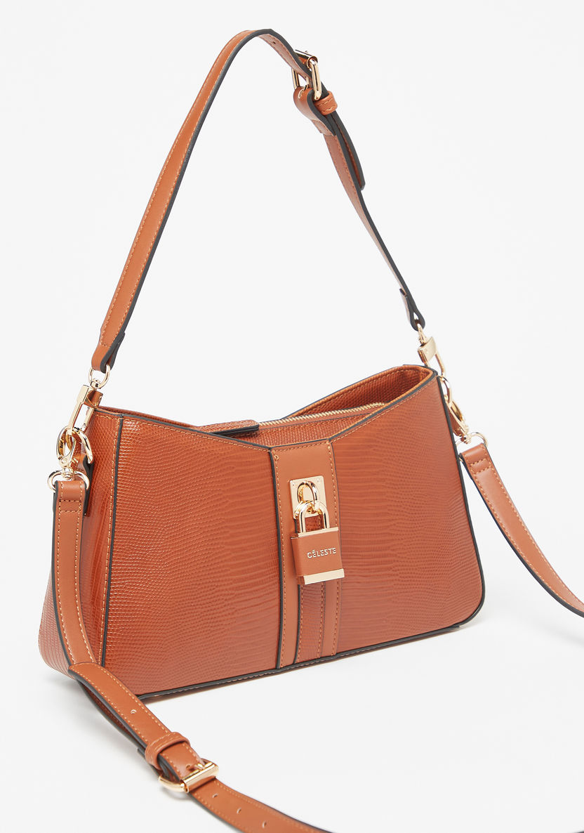 Celeste Textured Shoulder Bag with Detachable Strap-Women%27s Handbags-image-1