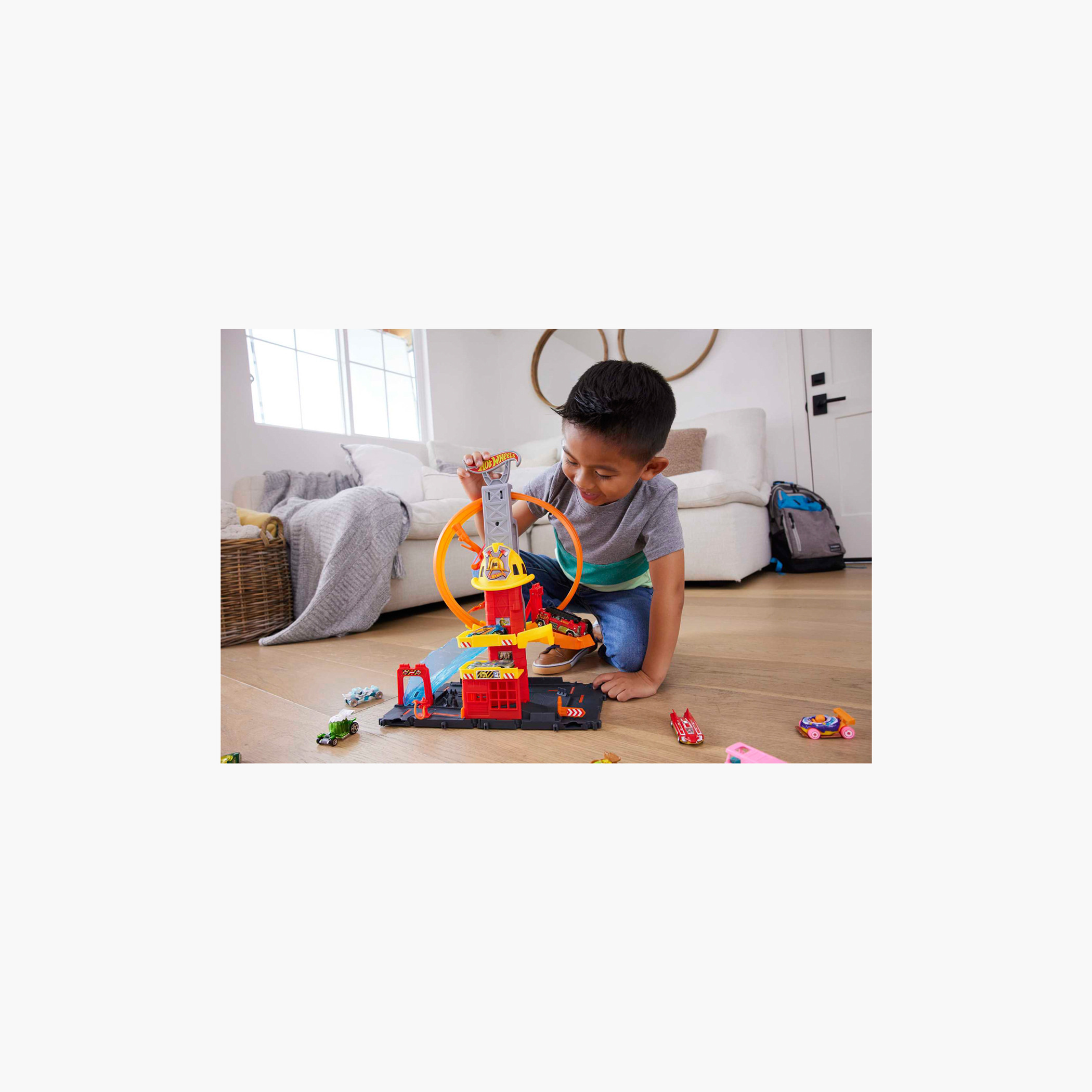 Buy Hot Wheels City Super Fire Station Playset Online Babyshop Kuwait