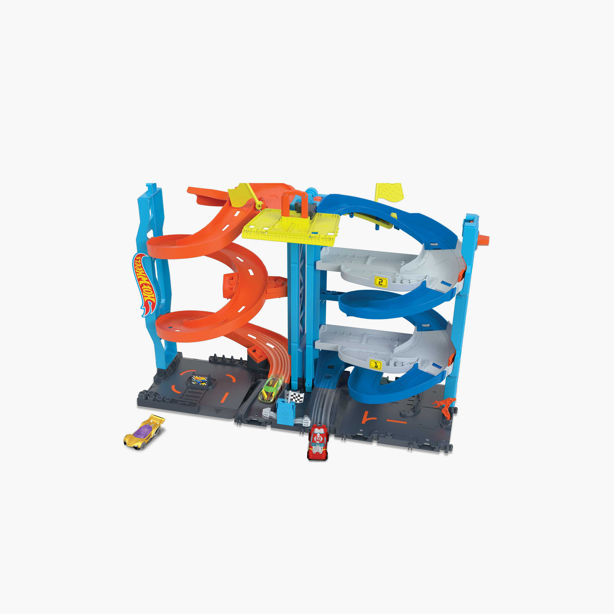 Hot Wheels City Toy Car Track Set, Transforming Race Tower, 1:64 Scale, Single to Dual-Mode Racing-toys-playvehicles-vehicleplaysets-image-1