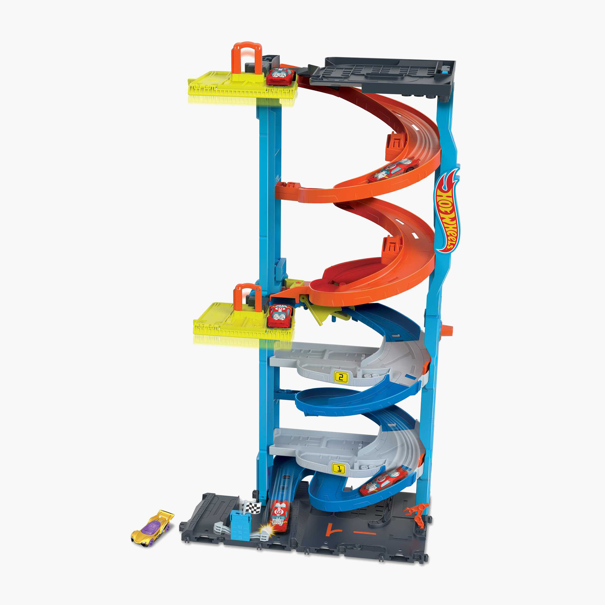 Hot Wheels City Toy Car Track Set, Transforming Race Tower, 1:64 Scale, Single to Dual-Mode Racing-toys-playvehicles-vehicleplaysets-image-3