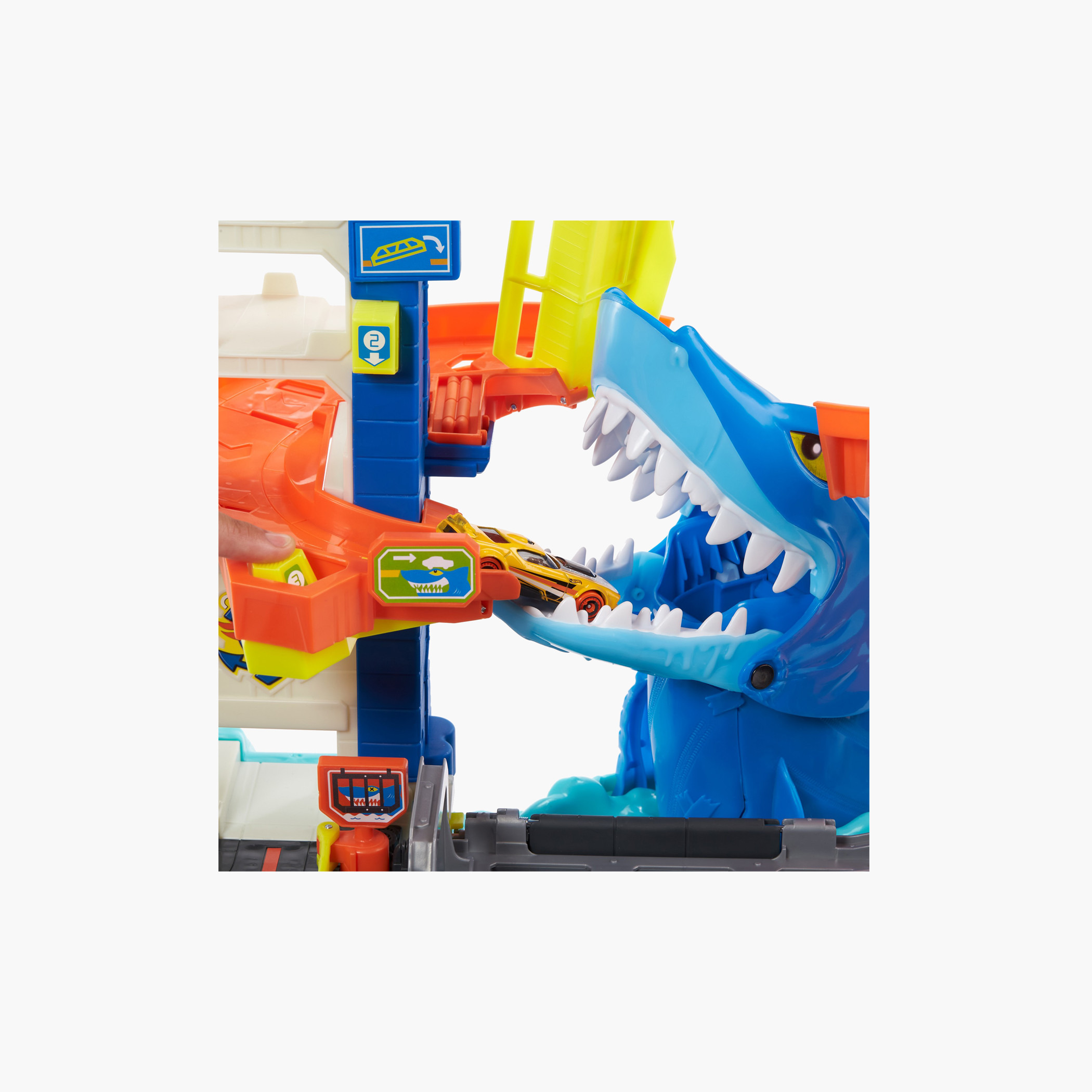 Hot Wheels Track Set and 1:64 Scale Toy Car, Multi-Level Playset with Shark Nemesis Challenge-toys-dollsandplaysets-dollhouses-image-4