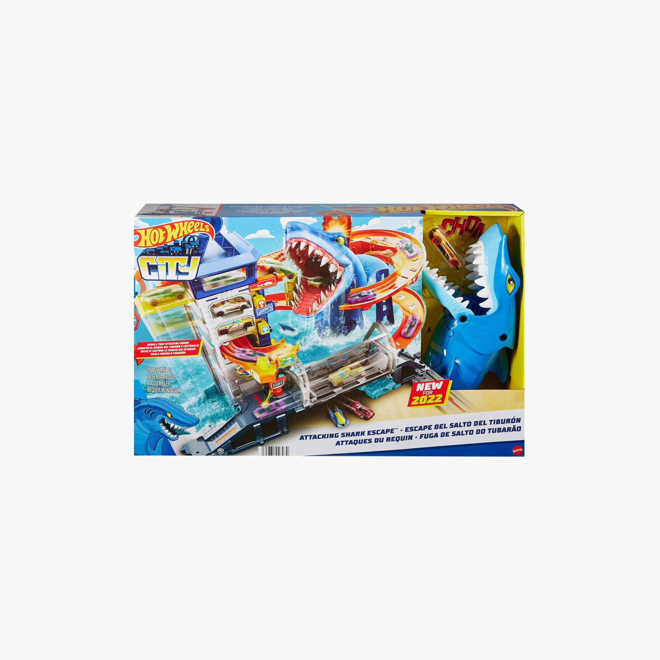 Hot Wheels Track Set and 1:64 Scale Toy Car, Multi-Level Playset with Shark Nemesis Challenge-toys-dollsandplaysets-dollhouses-image-6