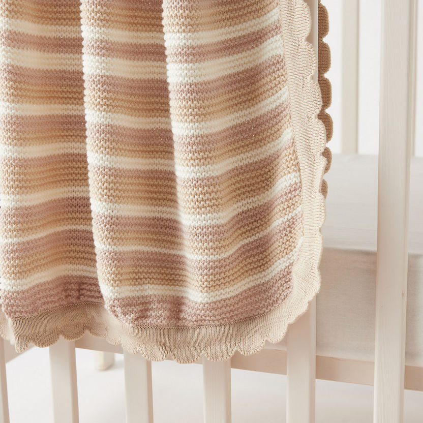 Juniors Striped Knit Blanket-Blankets and Throws-image-2