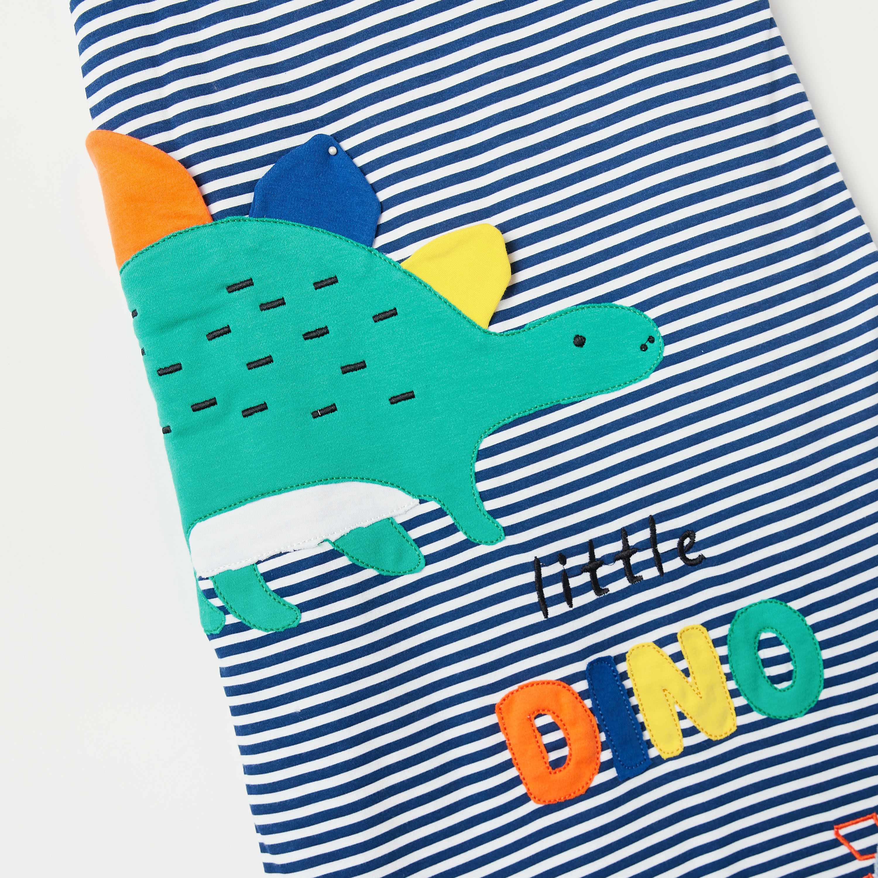 Juniors Dinosaur Applique Striped Sleeping Bag - 6-18 mths-baby-nursery-blanketsandswaddles-swaddlesandsleepingbags-image-4