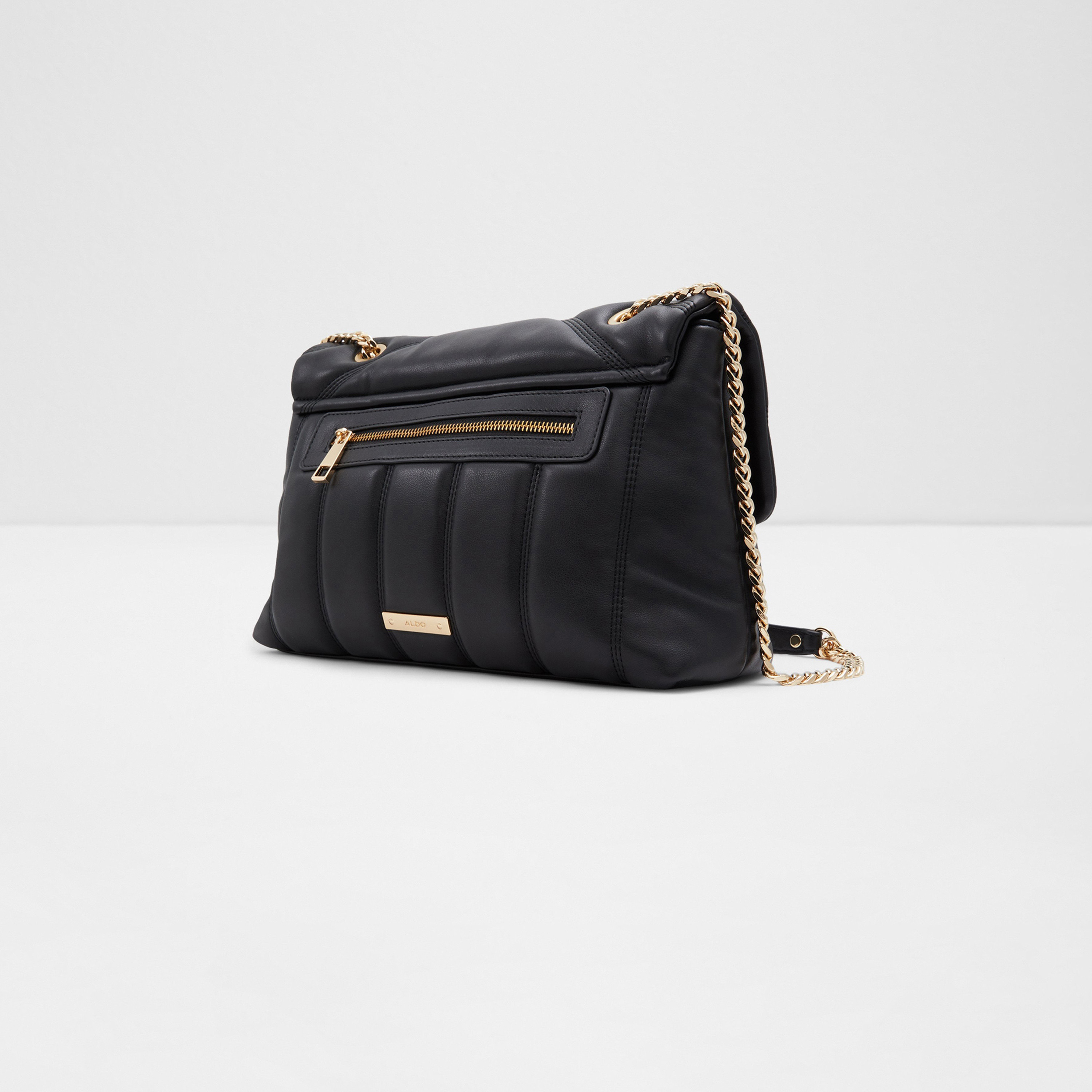 Aldo Celadan Quilted Crossbody Bag with Turn Lock Closure in Black-women-bagsandwallets-handbags-image-2