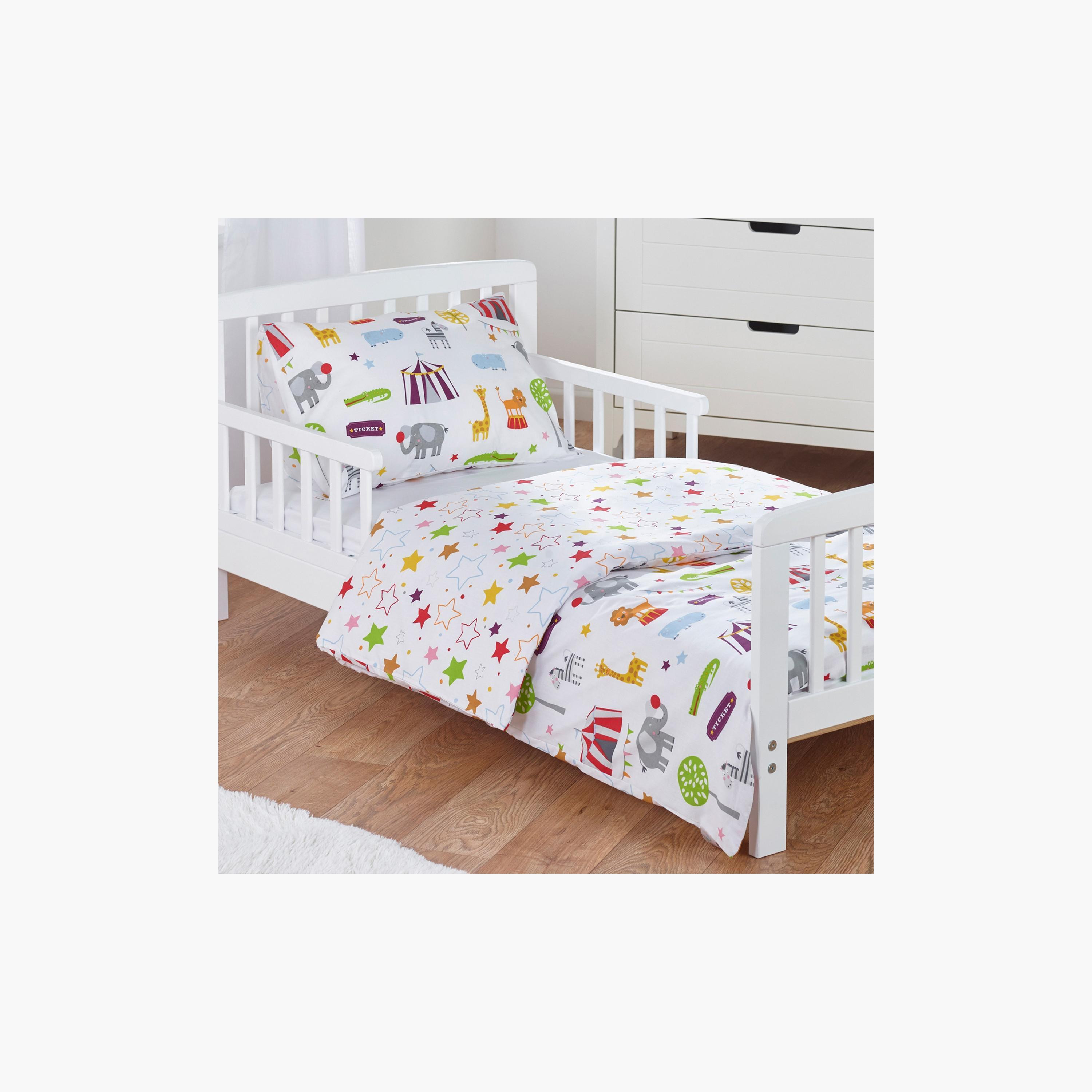 Kinder Valley Circus Friends Print 5-Piece Toddler Bedding Set with Filled Pillow-baby-nursery-babybedding-image-1