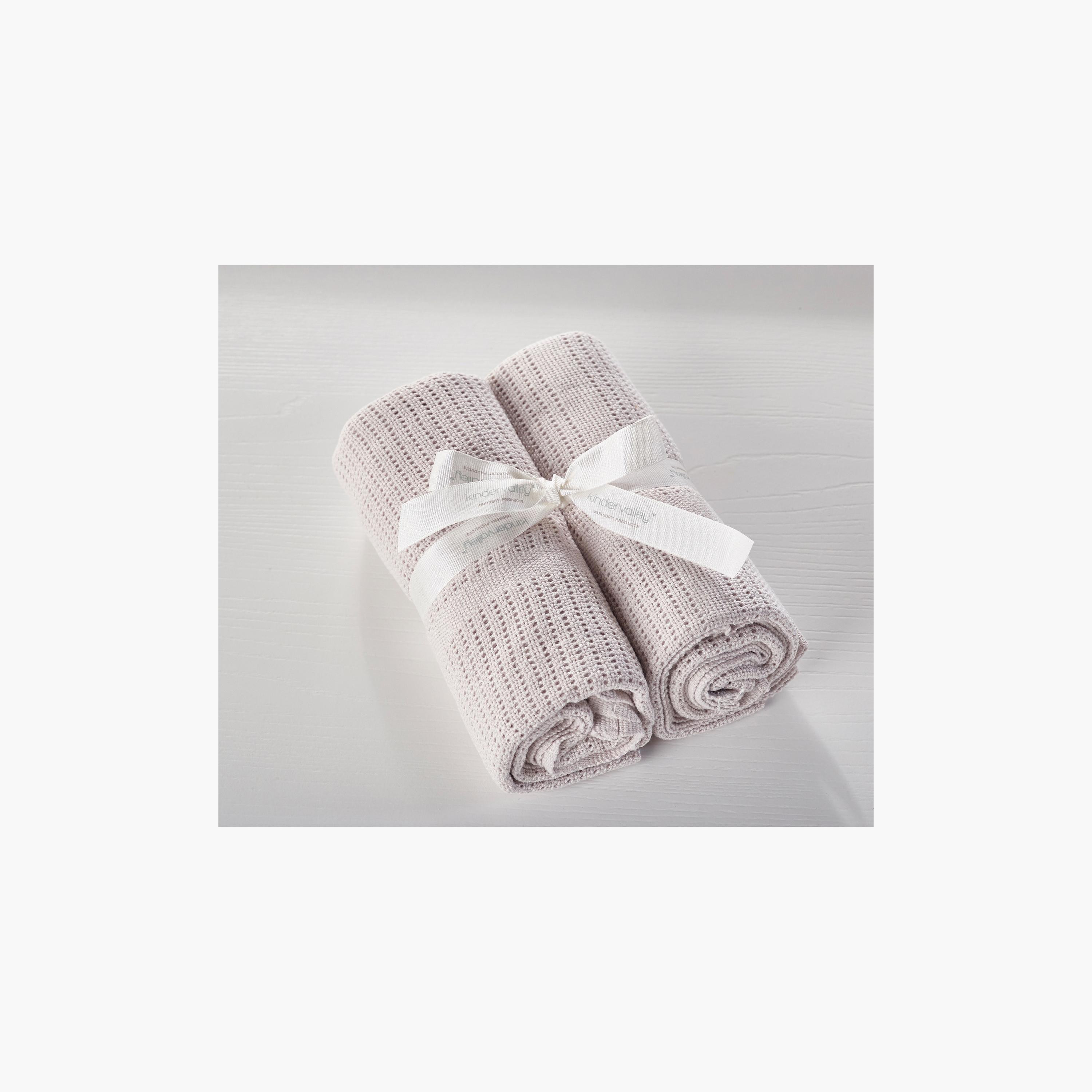Kinder Valley Cotton Cellular Blanket - Set of 2-baby-nursery-blanketsandswaddles-blanketsandquilts-image-1