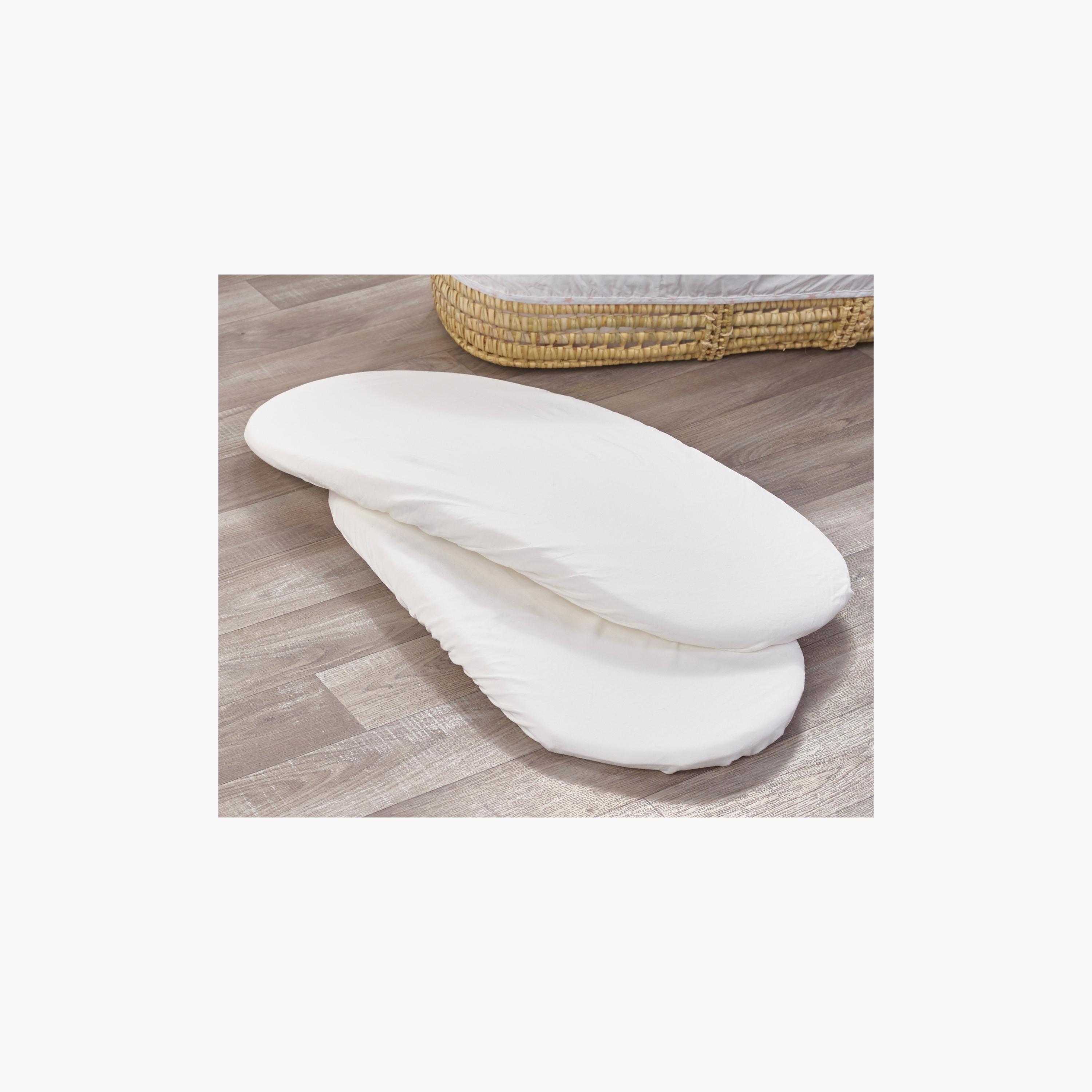 Kinder Valley 2-Piece Solid Moses Fitted Sheet Set - 30x75 cm-baby-nursery-toddlerbedding-image-1