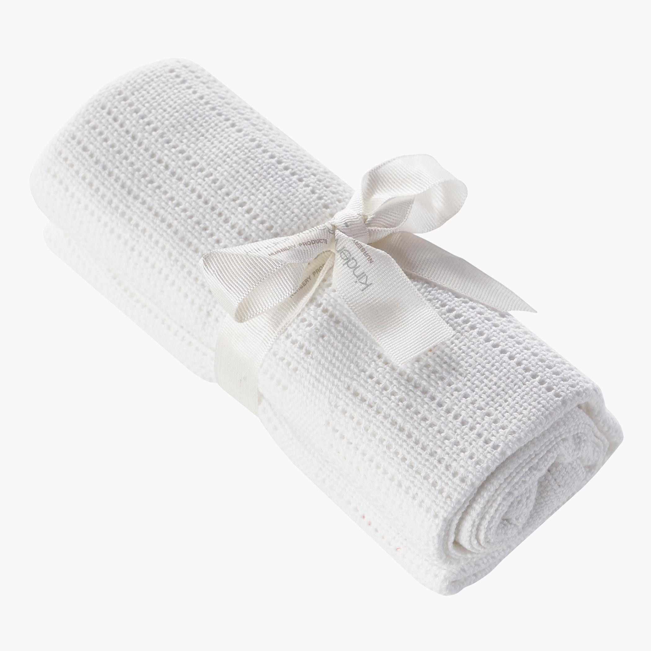 Kinder Valley Solid Cotton Cellular Blanket-baby-nursery-blanketsandswaddles-blanketsandquilts-image-1