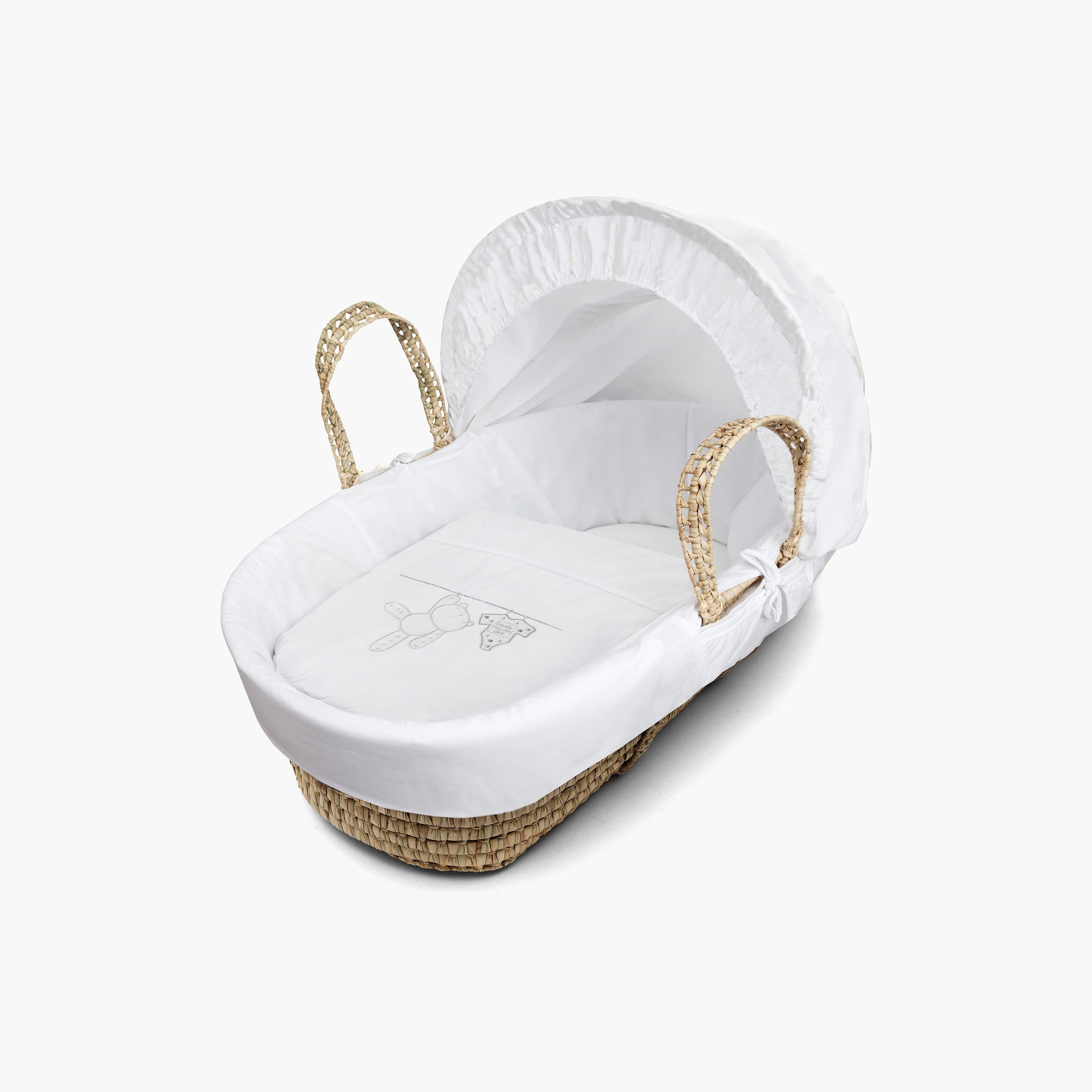 Kinder Valley Textured Moses Basket and Bedding Set-baby-nursery-furniture-mosesbaskets-image-1
