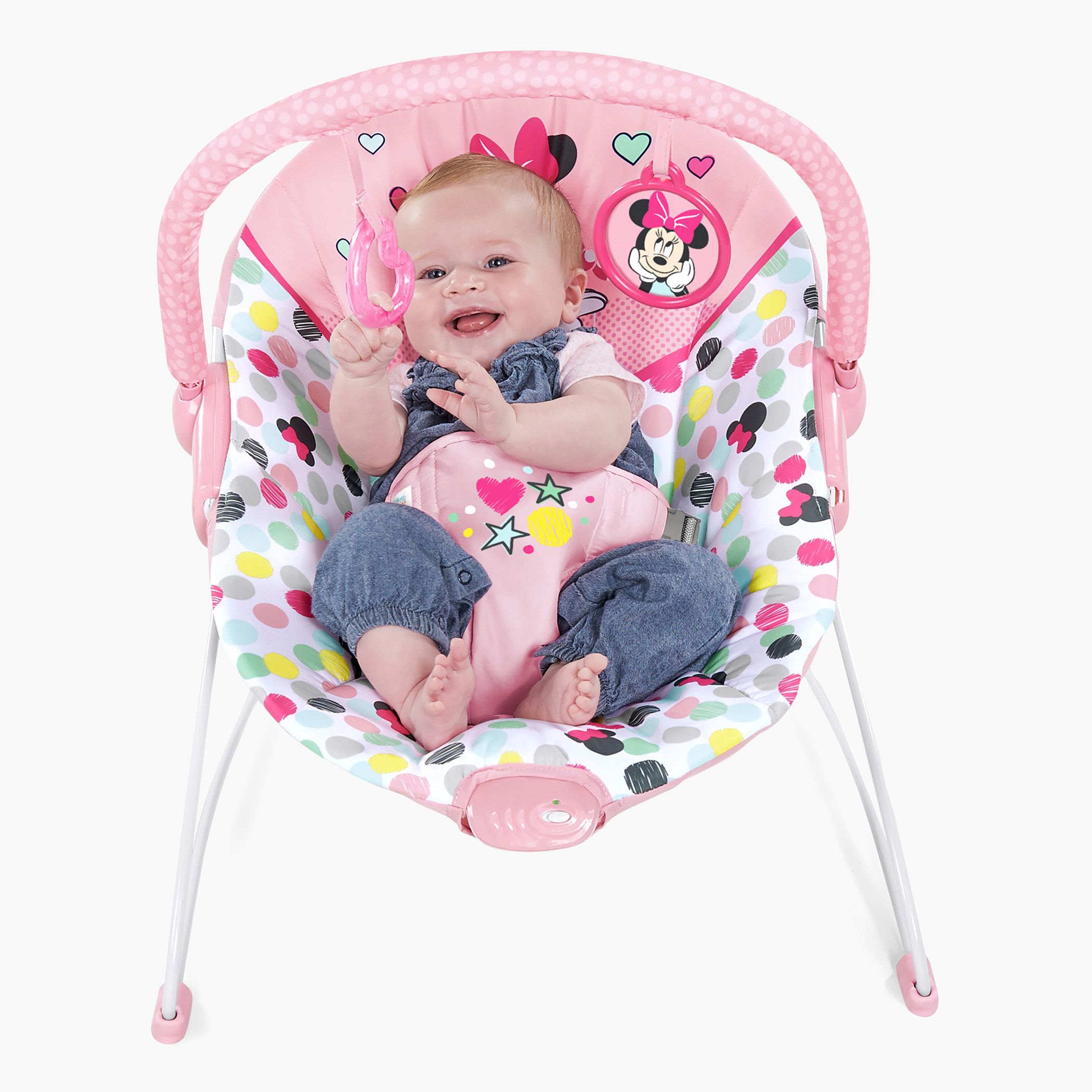 Baby girl vibrating bouncer sale