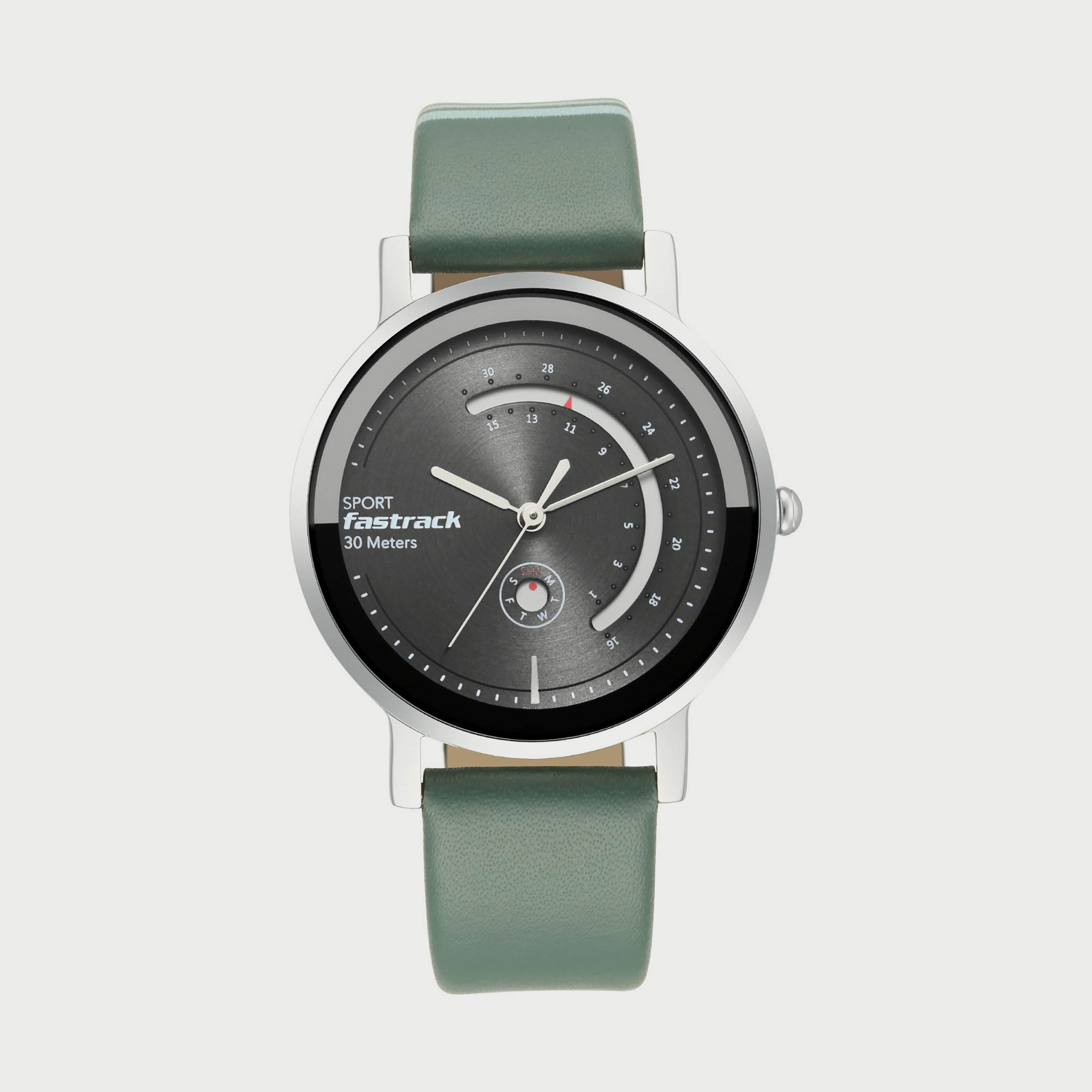 Buy Women s Fastrack Green Analog Leather Strap Watch 6172SL04