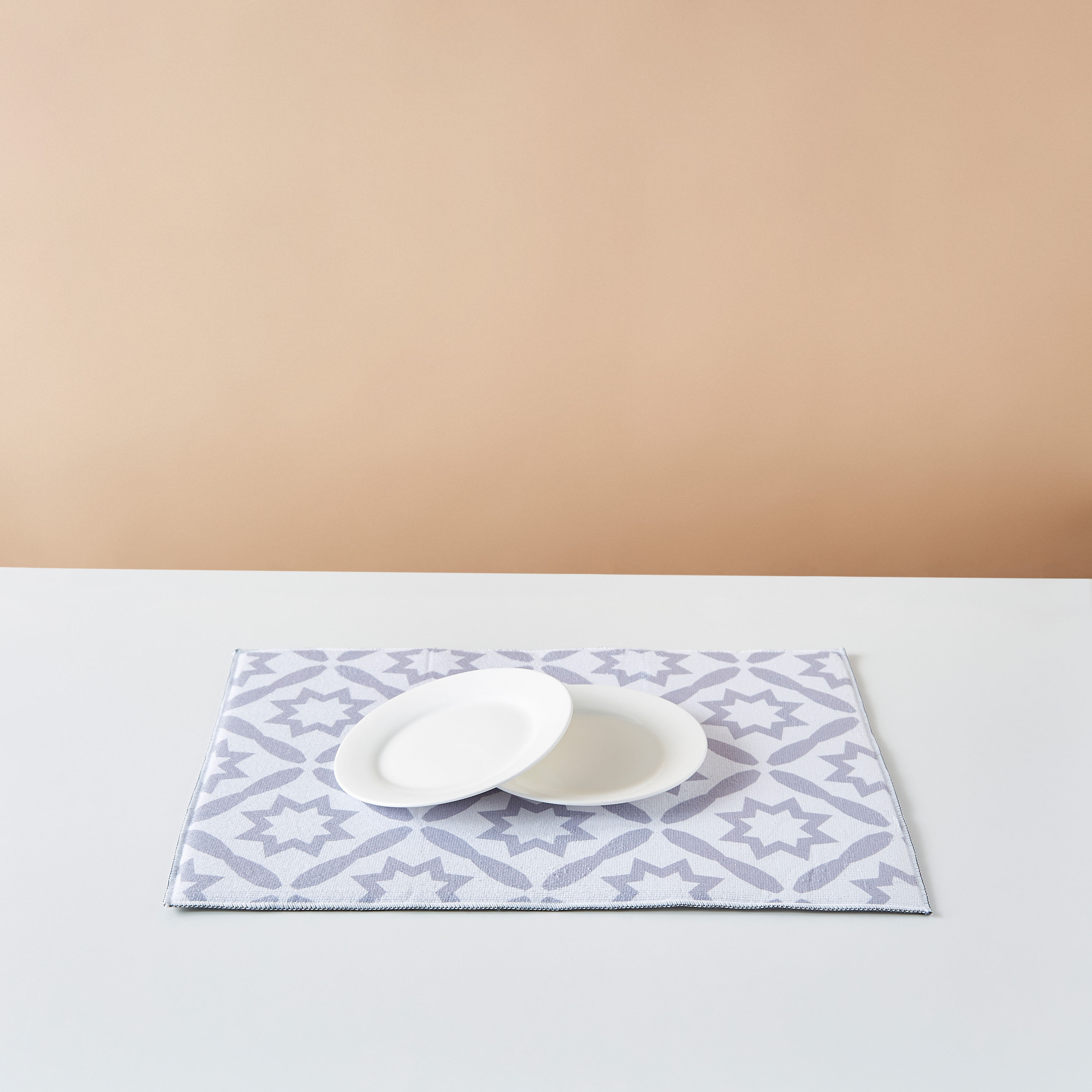 Star Print Dish Drying Mat - 51x38 cms-household-dining-tablelinen-placemats-image-1
