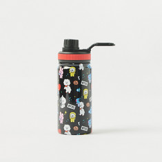 BT21 All-Over Graphic Print Stainless Steel Water Bottle with Spout - 630 ml