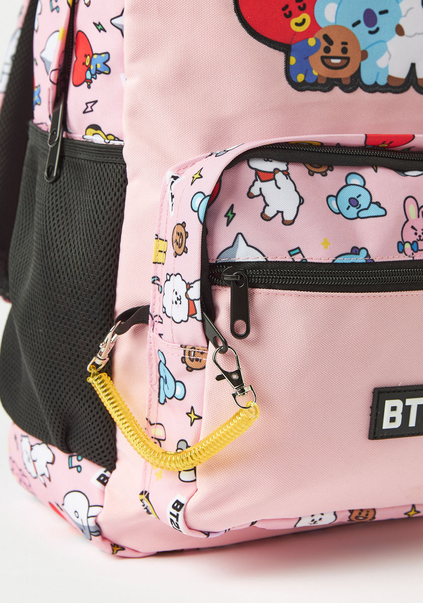 BT21 Applique Detail Backpack - 18 inches-Backpacks-image-4