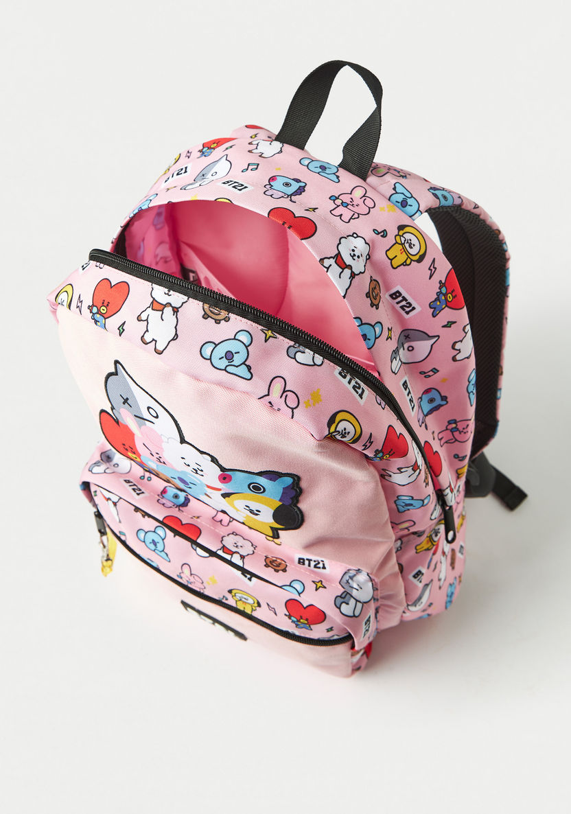 BT21 Applique Detail Backpack - 18 inches-Backpacks-image-1