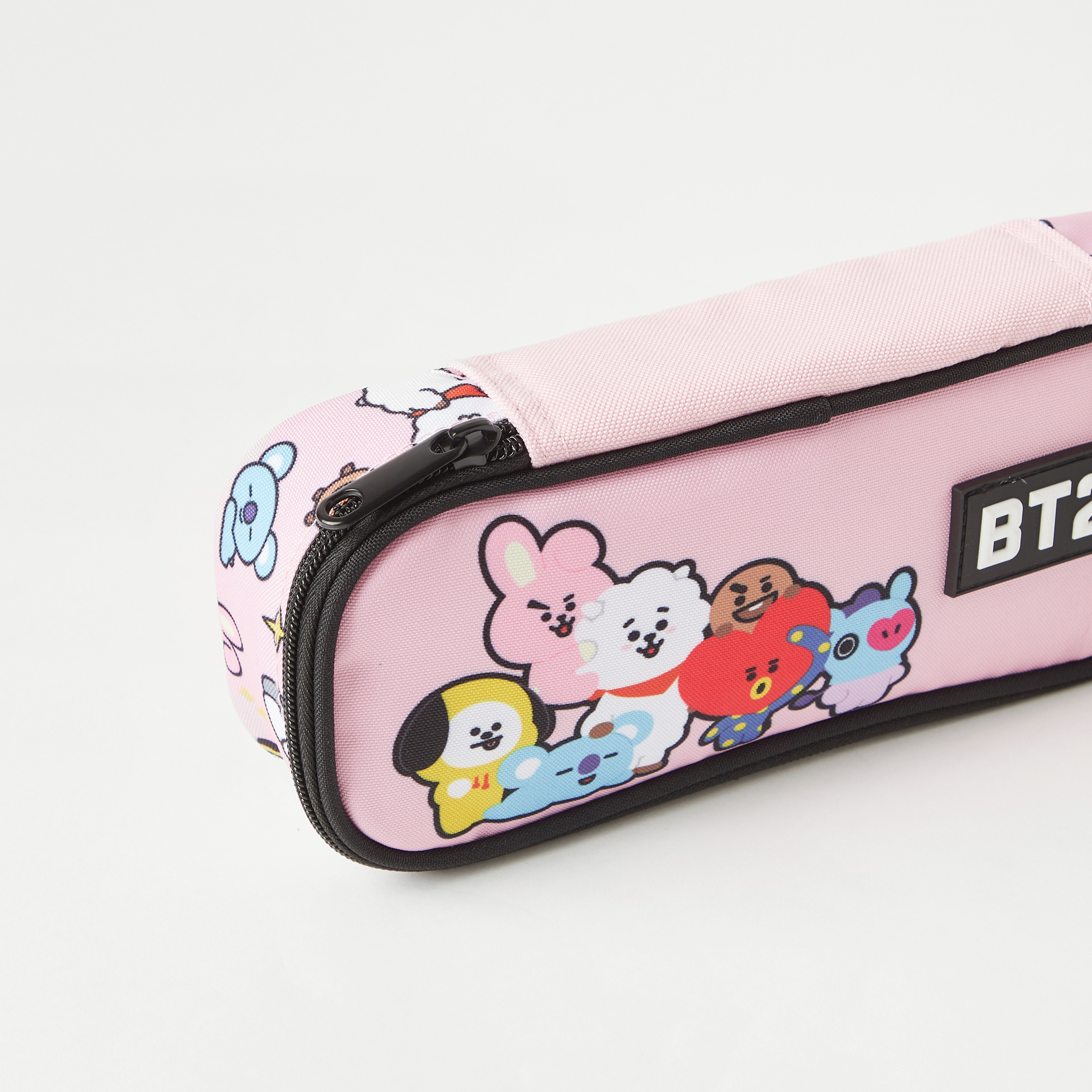 BT21 Print Pencil Pouch with Zip Closure-school-stationery-pencilcases-image-3