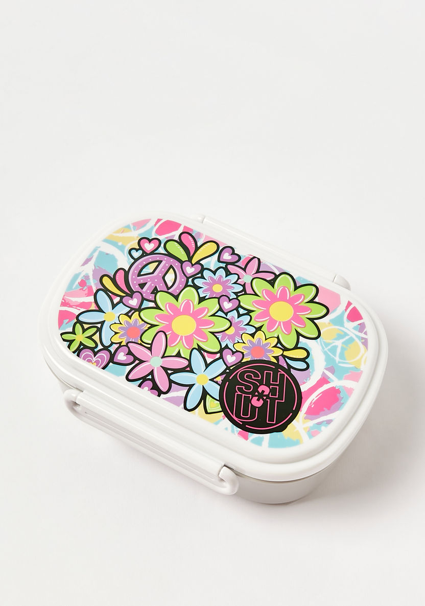 SHOUT Floral Print 2-Compartment Lunch Box with Lid-Lunch Boxes-image-1