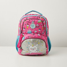 SHOUT Printed Backpack with Adjustable Shoulder Straps - 16 inches