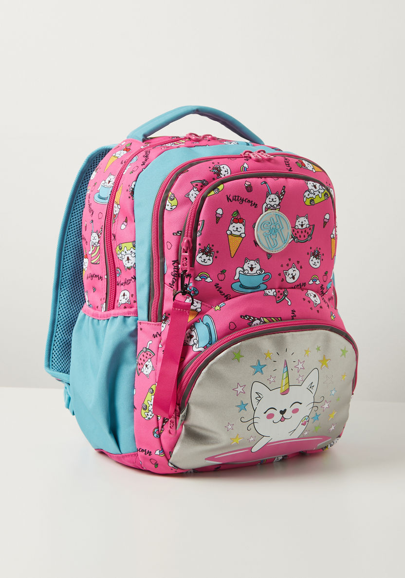 SHOUT Printed Backpack with Adjustable Shoulder Straps - 16 inches-Backpacks-image-2