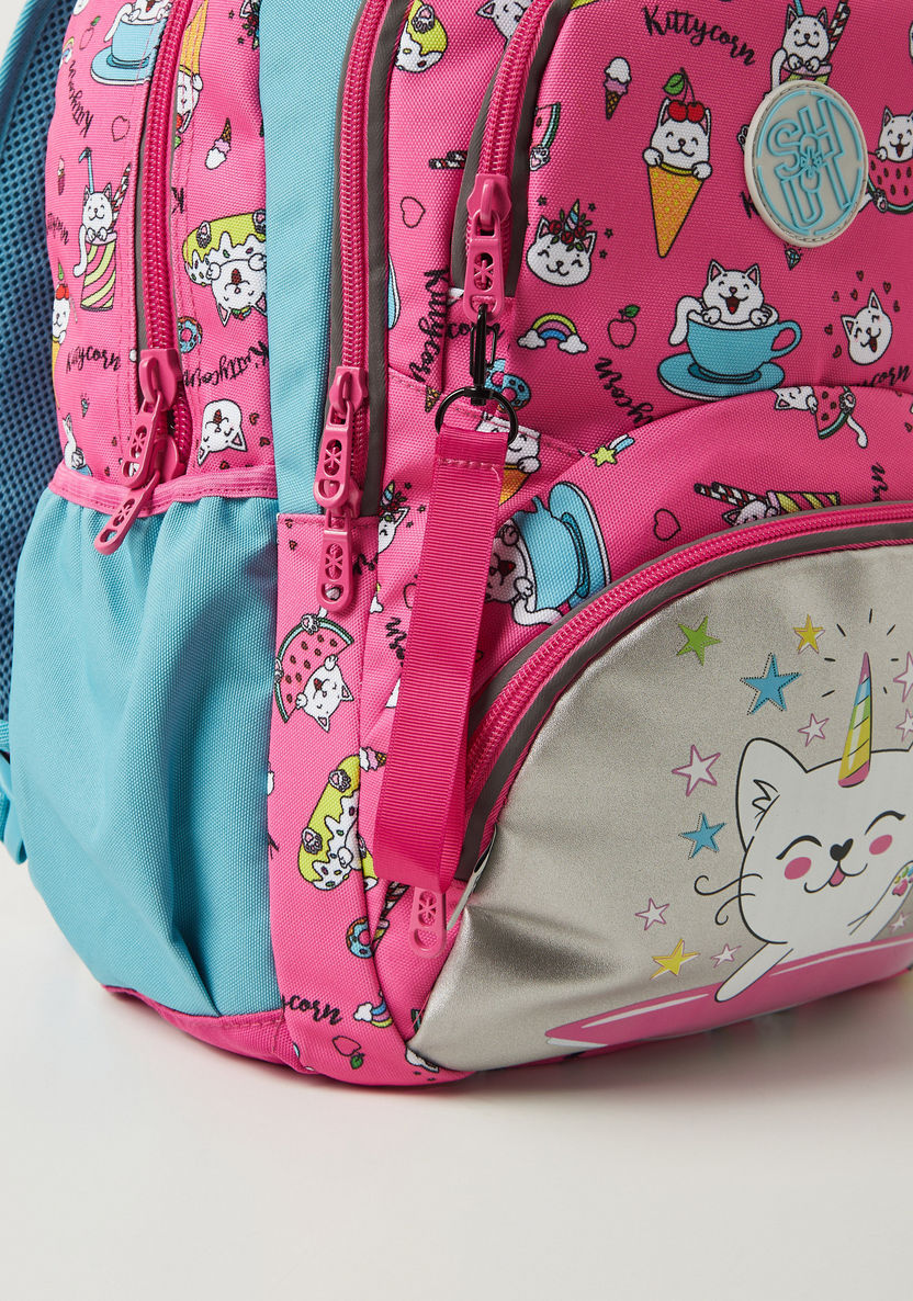SHOUT Printed Backpack with Adjustable Shoulder Straps - 16 inches-Backpacks-image-3