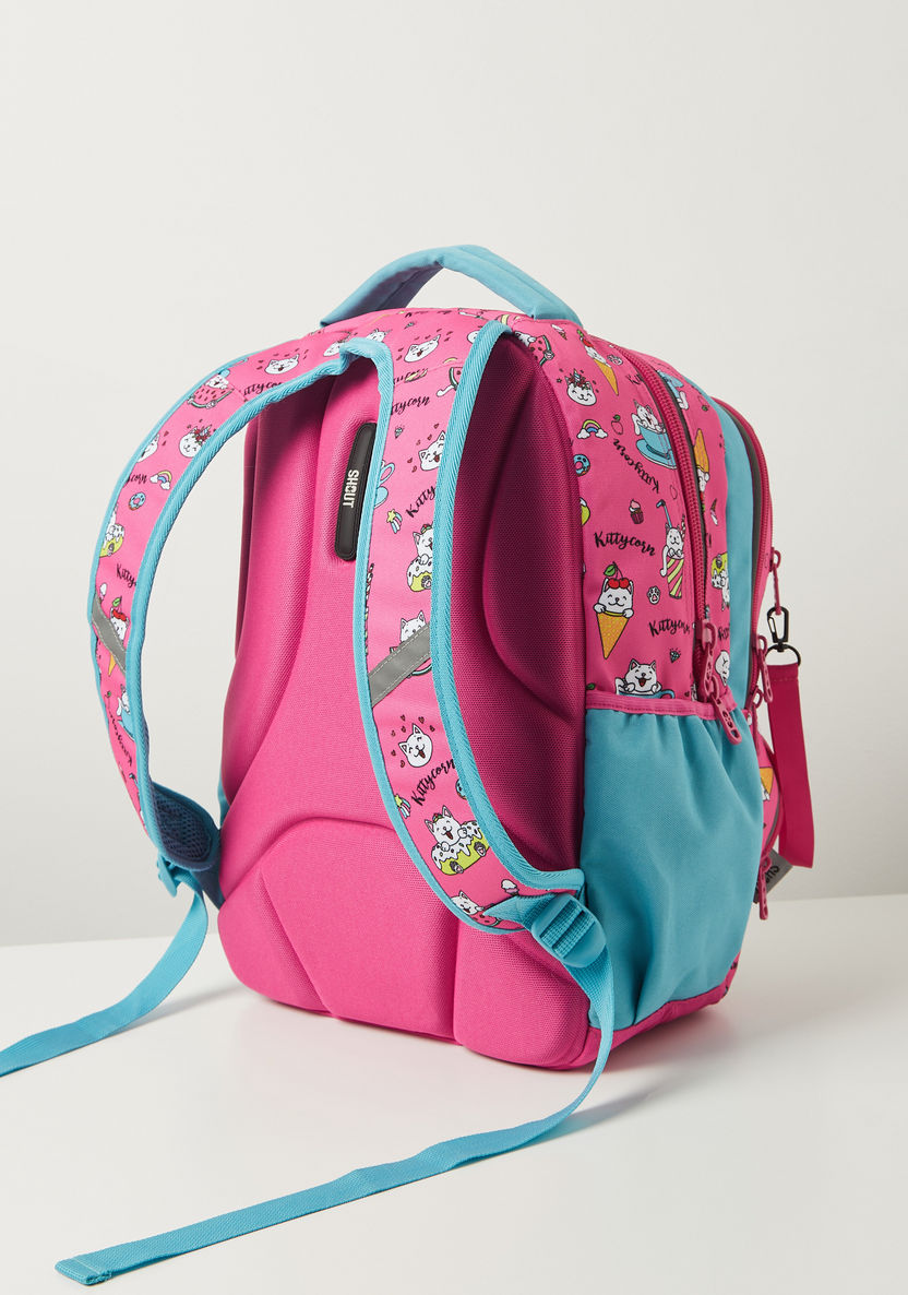 SHOUT Printed Backpack with Adjustable Shoulder Straps - 16 inches-Backpacks-image-4
