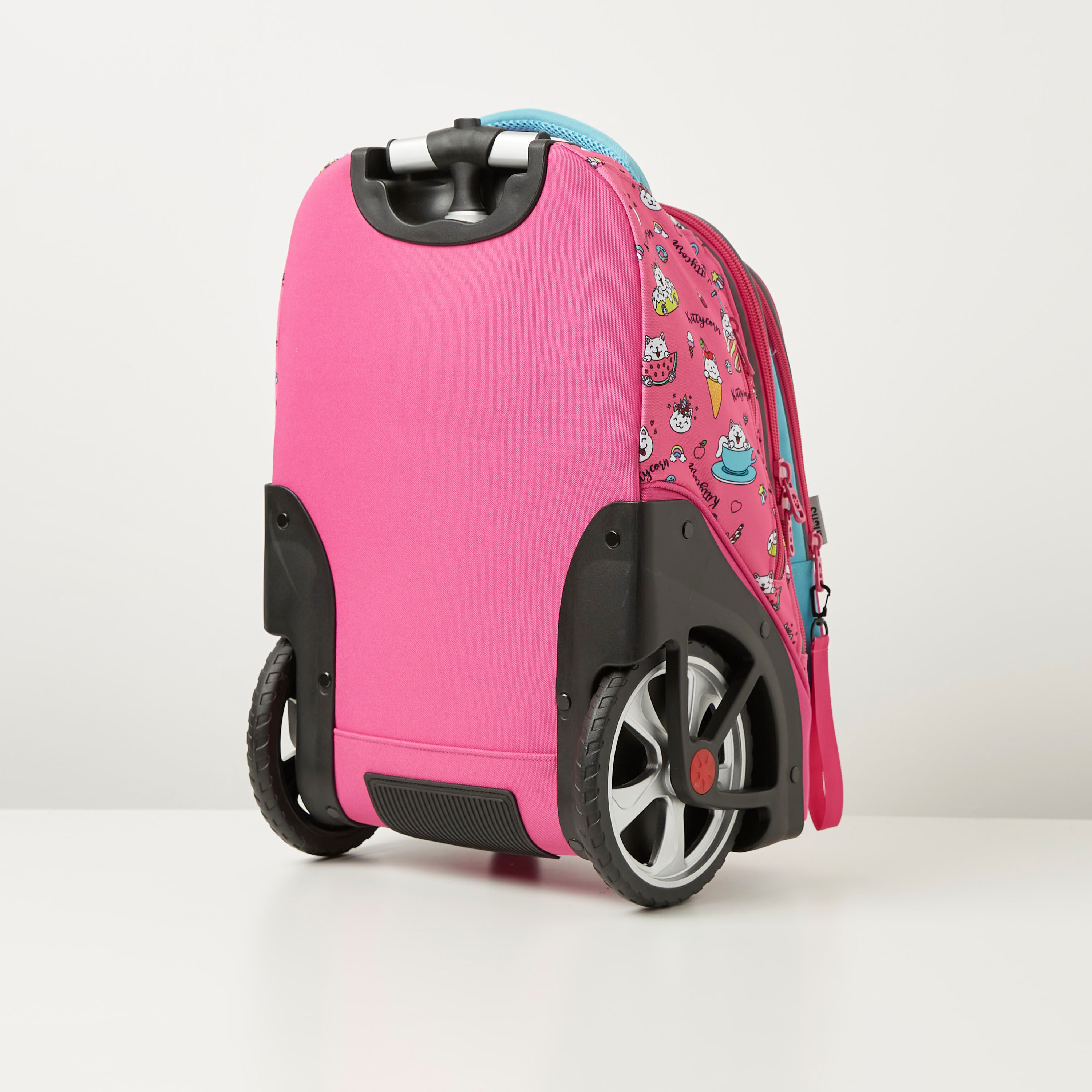 SHOUT Graphic Print Trolley Backpack with Big Wheels - 20 inches-school-bagsandbackpacks-trolleybags-image-6