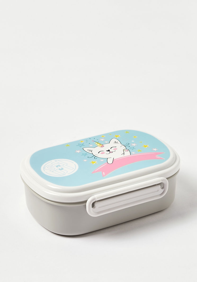 SHOUT Printed 2-Compartment Lunch Box with Lid-Lunch Boxes-image-0