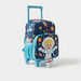 Juniors Printed Trolley Backpack with Retractable Handle - 14 inches-Trolleys-thumbnail-2