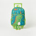 Juniors Dinosaur Print Trolley Backpack with Leg Applique and Wheels - 14 inches-Trolleys-thumbnail-0