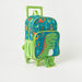Juniors Dinosaur Print Trolley Backpack with Leg Applique and Wheels - 14 inches-Trolleys-thumbnailMobile-2