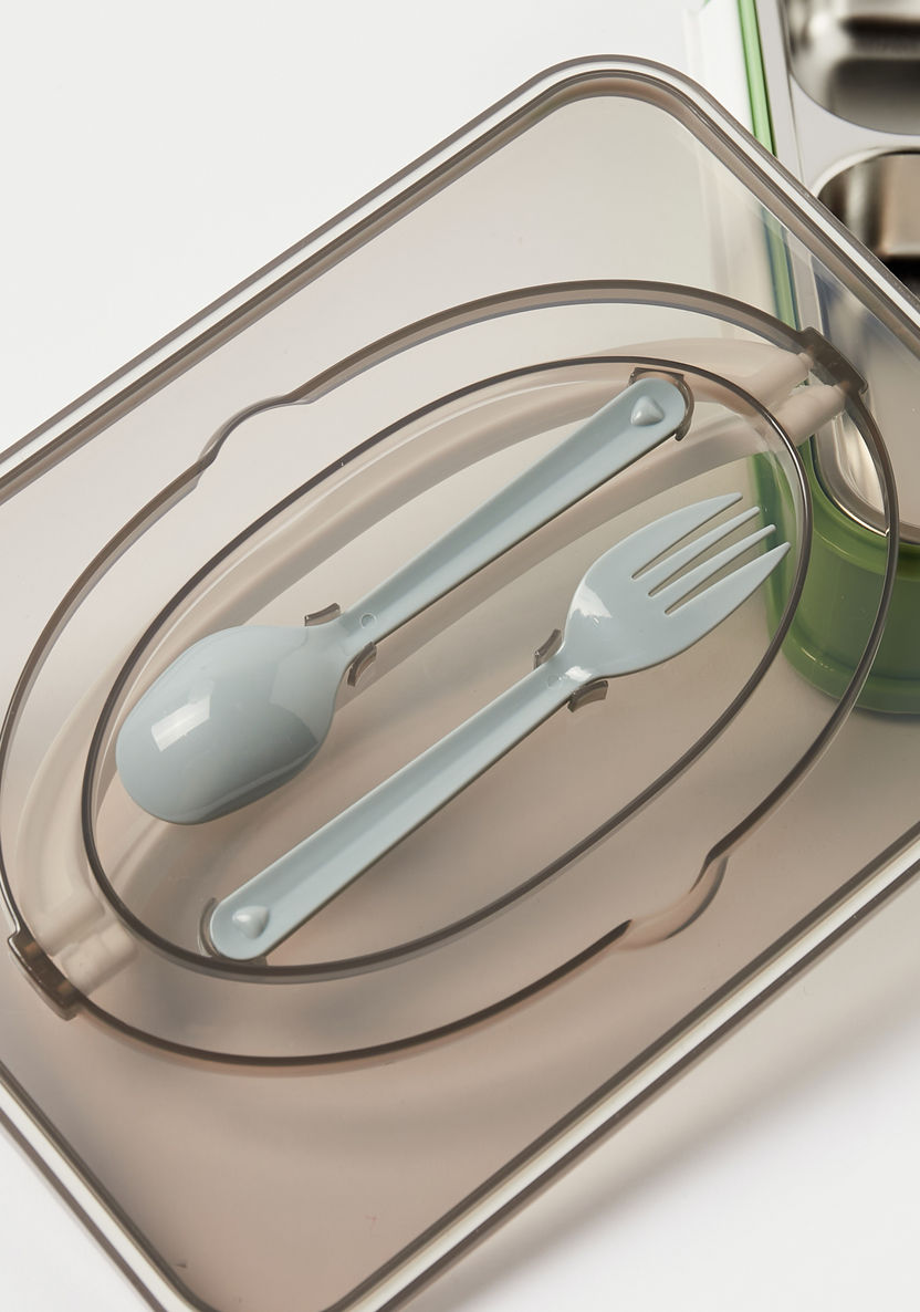 Buy Juniors Solid Lunch Box with Fork and Spoon Online for Kids