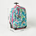 Juniors Tropical Print Trolley Backpack with Retractable Handle - 18 inches-Trolleys-thumbnailMobile-1