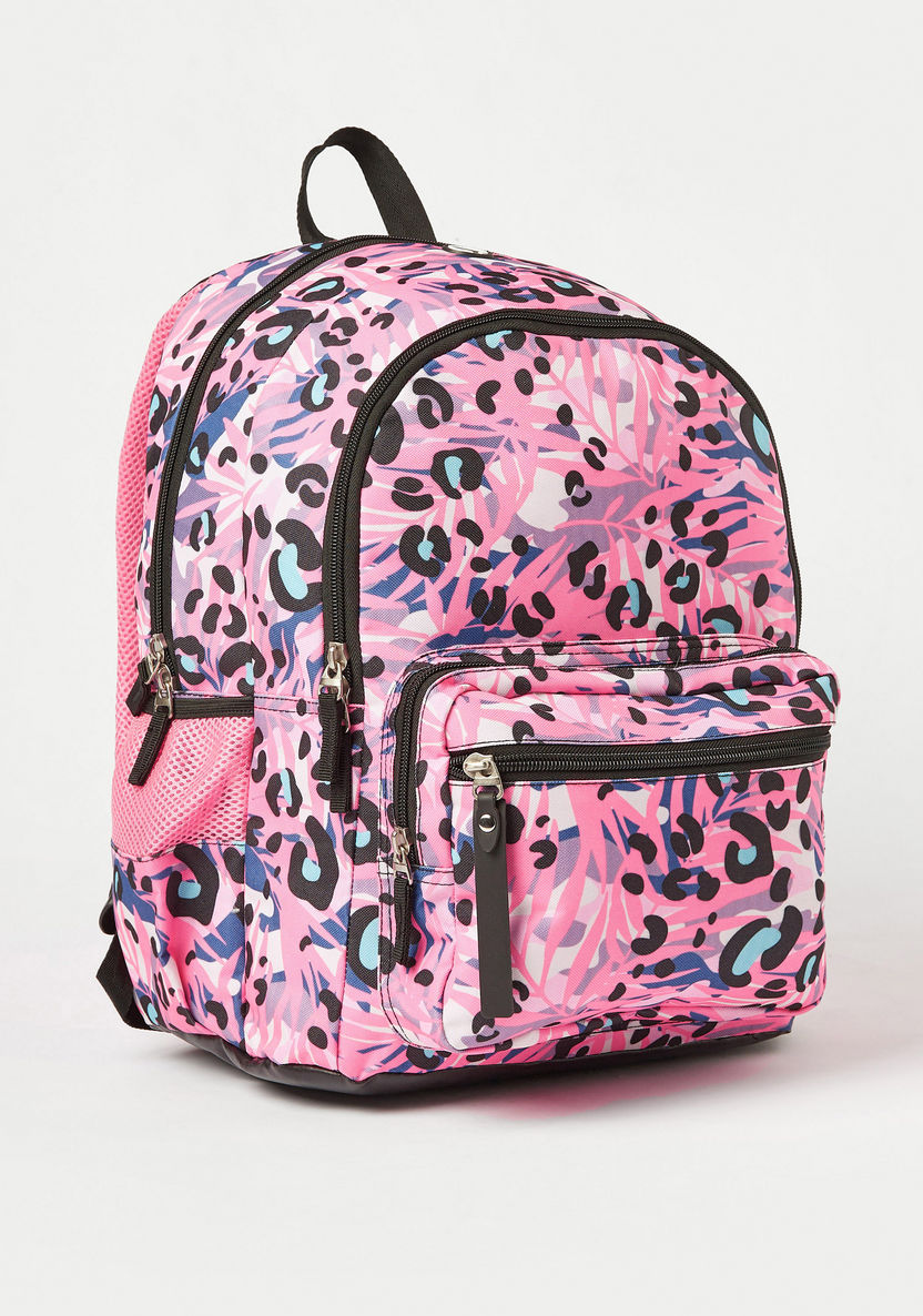 Juniors Printed Backpack with Adjustable Straps - 16 inches-Backpacks-image-2