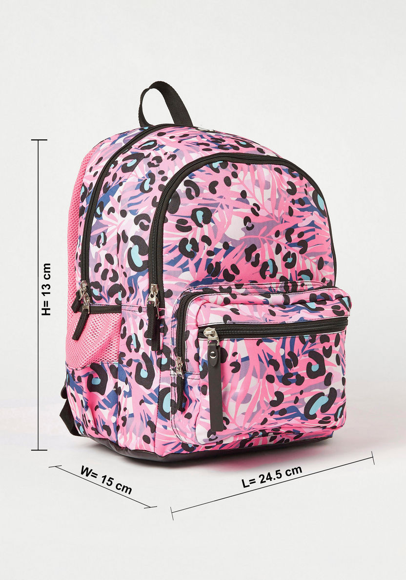 Juniors Printed Backpack with Adjustable Straps - 16 inches-Backpacks-image-1