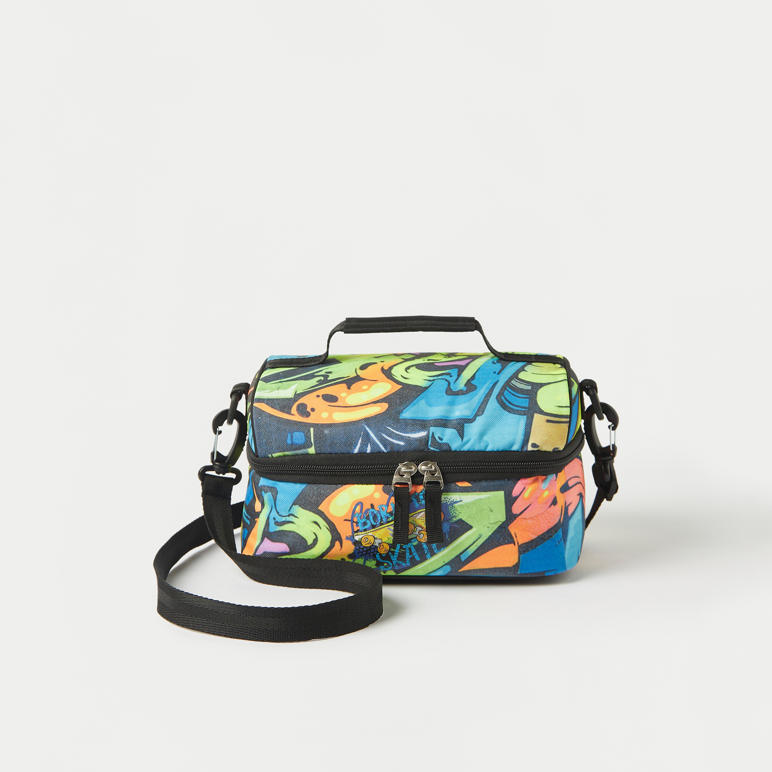 Juniors Printed Lunch Bag with Zip Closure-school-lunchessentials-lunchbags-image-1