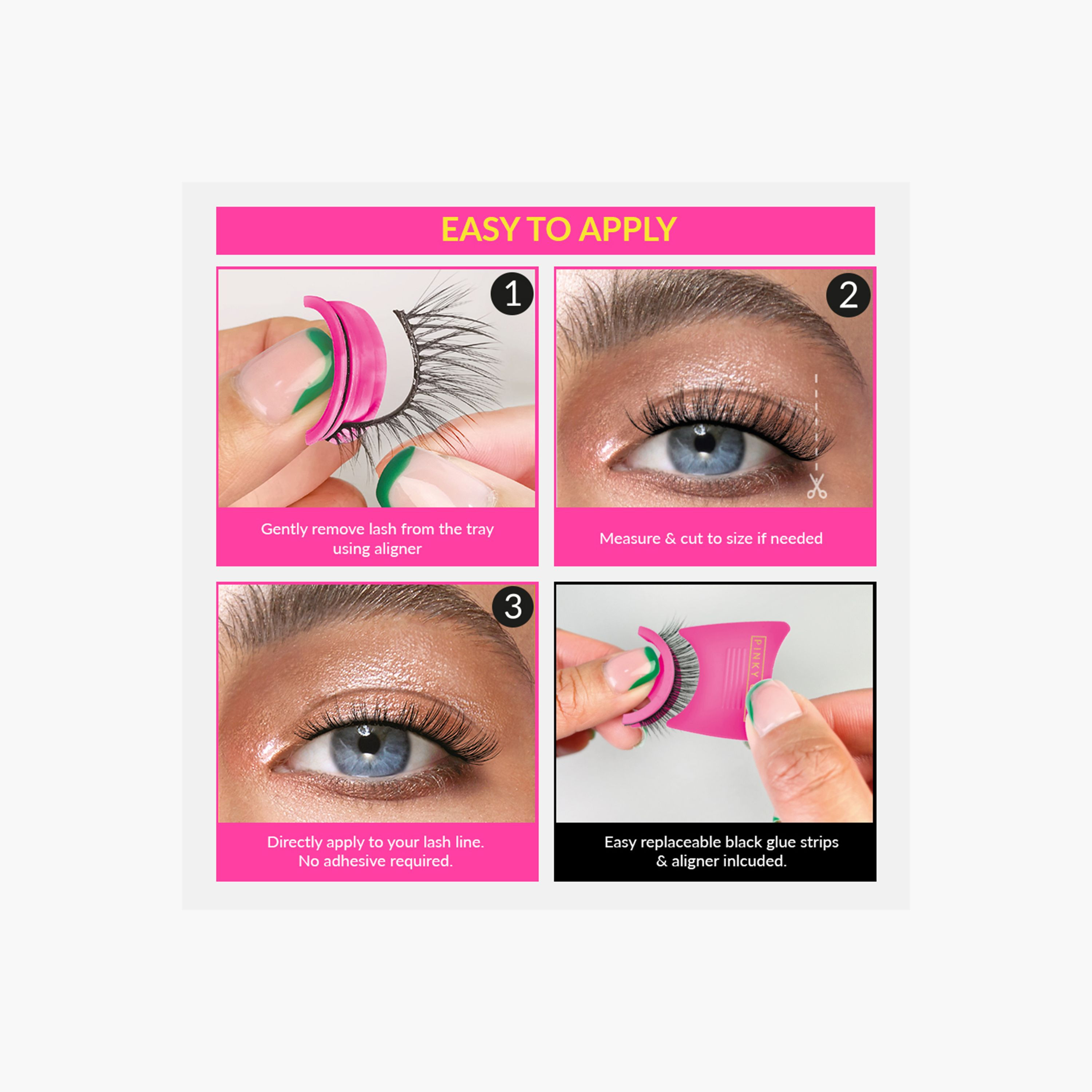 عبوة رموش قيمة ملصقة مسبقًا لاش أب جيزيلا أند فيوليت من بينكي جوت-beautyandpersonalcare-makeup-eyes-falselashes-image-4