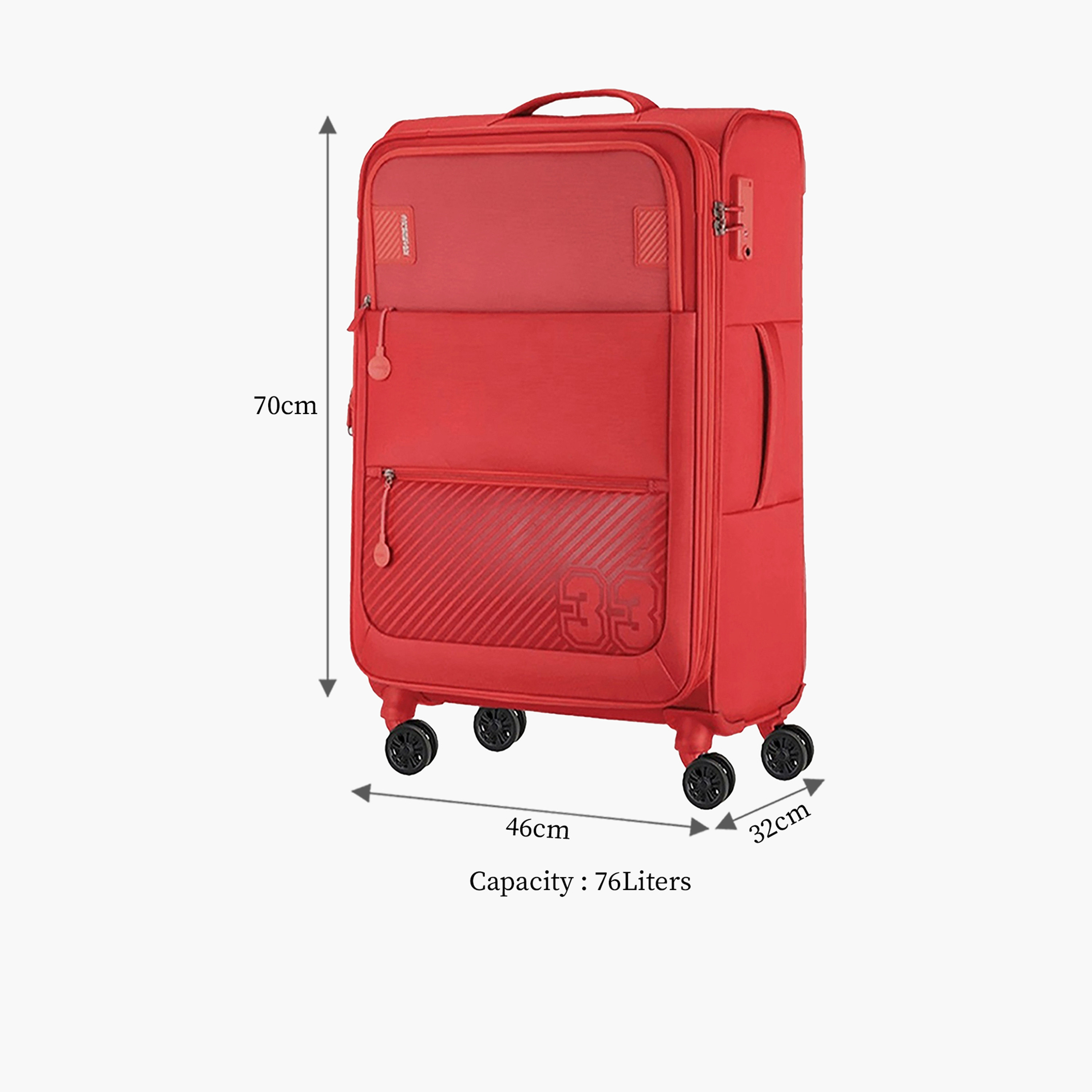 American Tourister 70CM Majoris Soft Medium Check-In Luggage Trolley Bag Coral | LE1X40005-travel-luggagesandbags-luggage-image-2