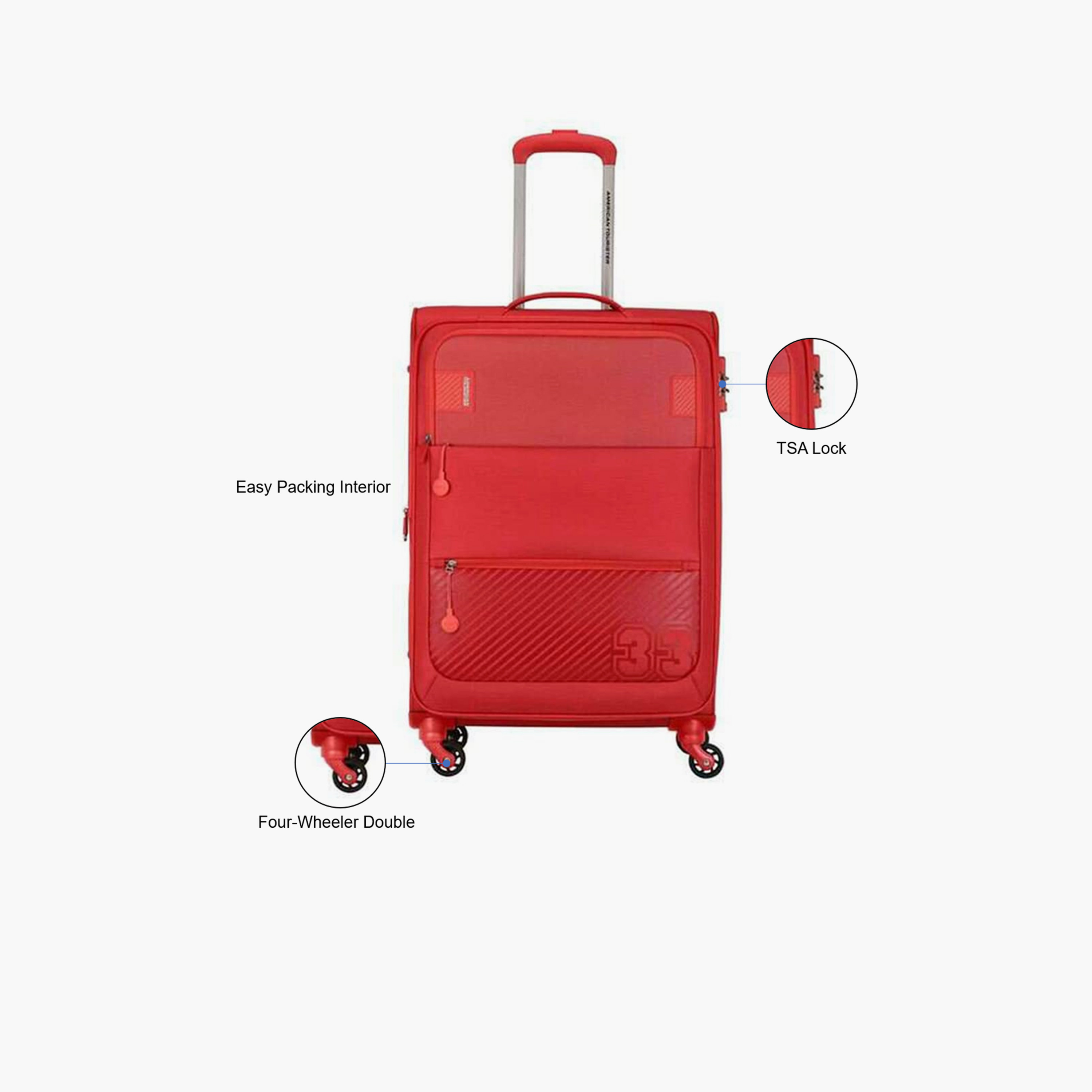 American Tourister 70CM Majoris Soft Medium Check-In Luggage Trolley Bag Coral | LE1X40005-travel-luggagesandbags-luggage-image-3