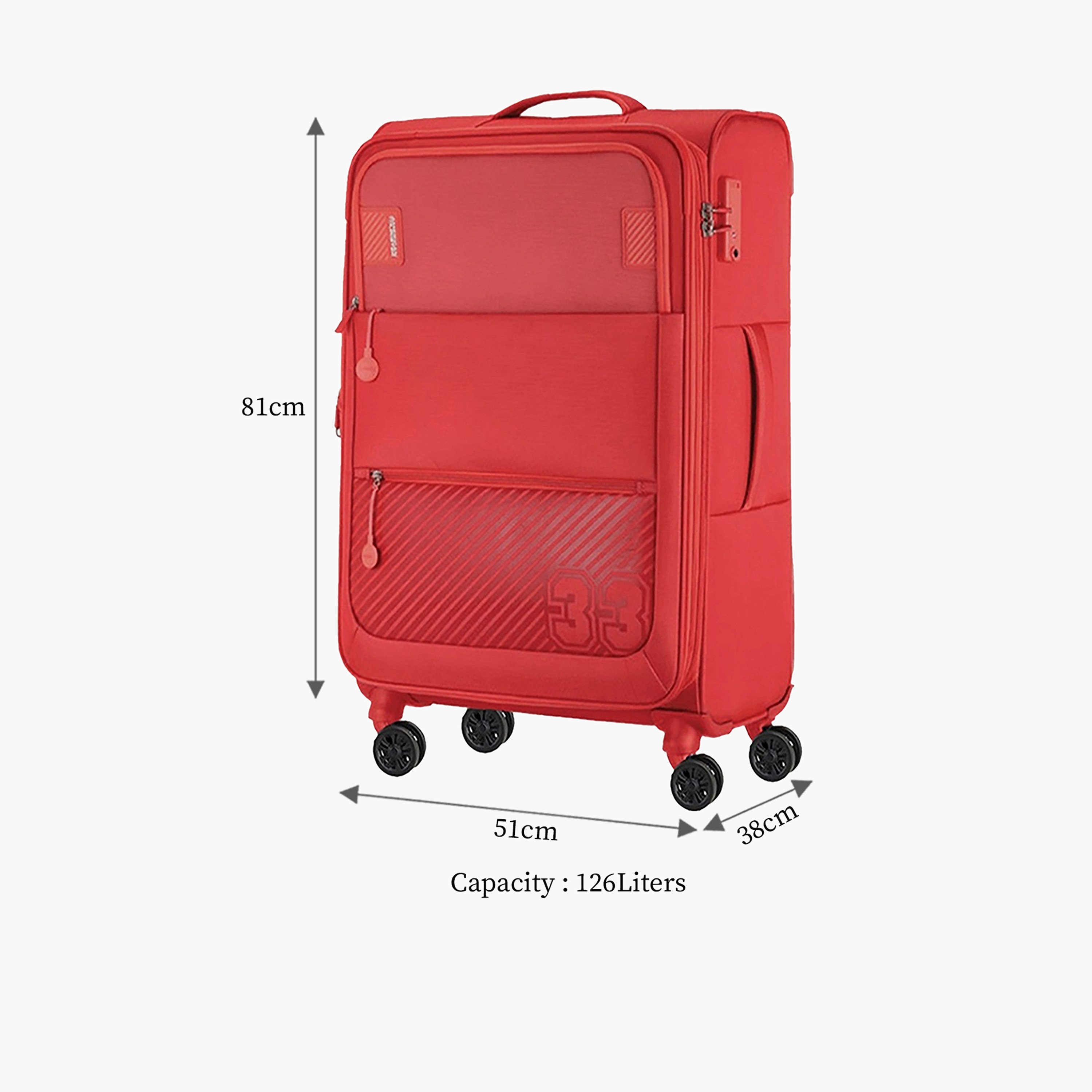 American Tourister 81CM Majoris Soft Large Check-In Luggage Trolley Bag Coral | LE1X40006-travel-luggagesandbags-luggage-image-2