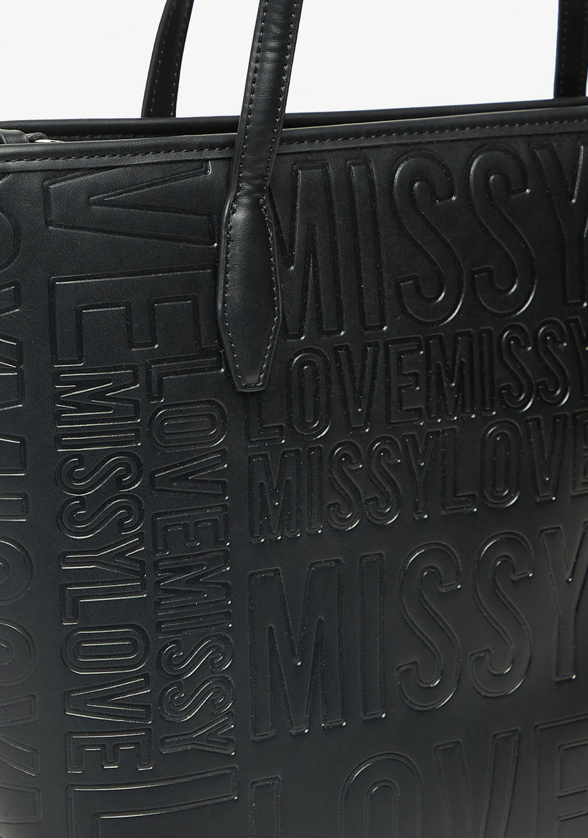Missy Monogram Embossed Tote Bag-Women%27s Handbags-image-2
