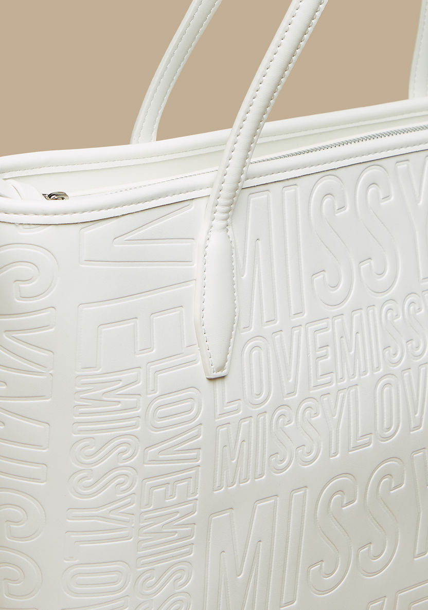 Missy Monogram Embossed Tote Bag-Women%27s Handbags-image-2