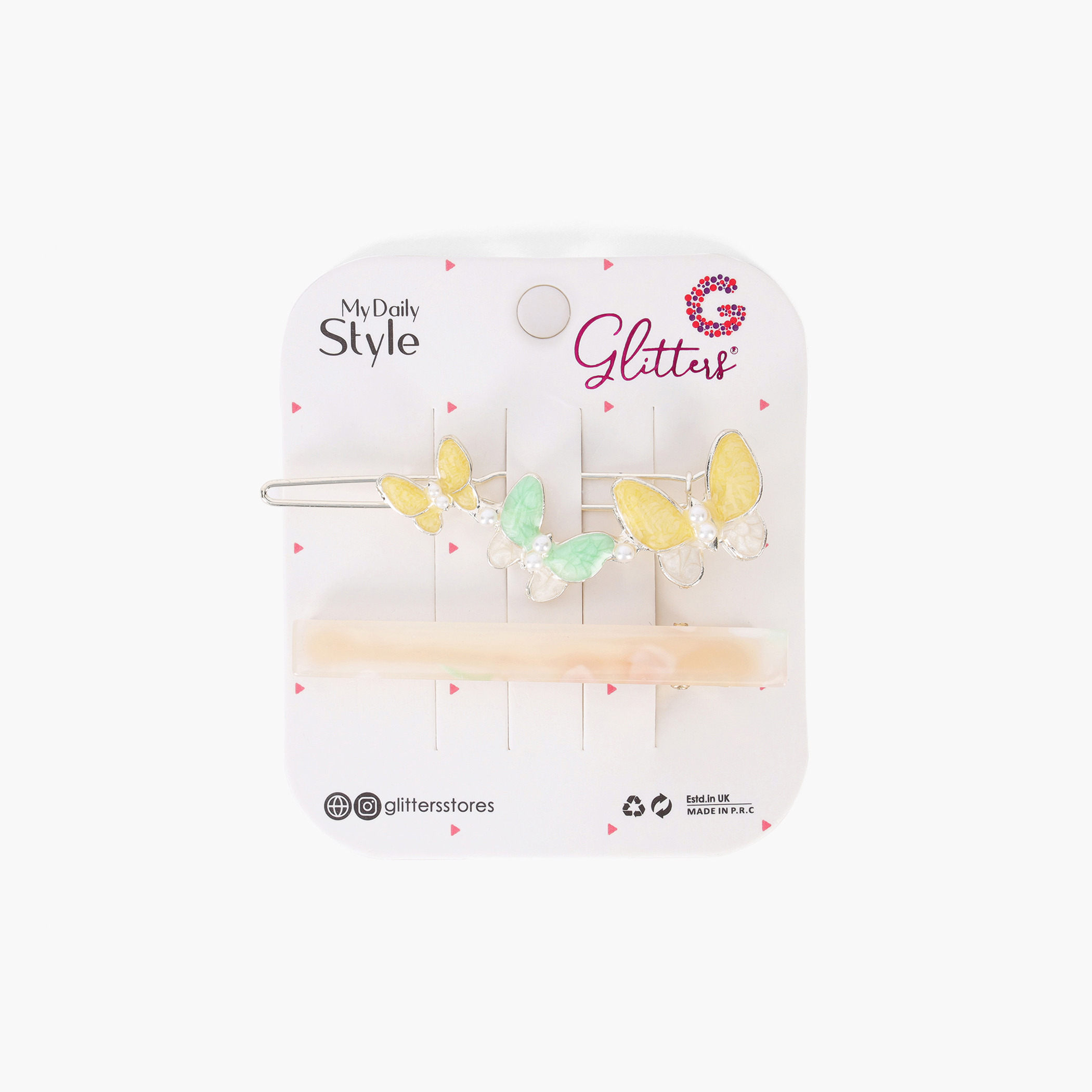 Glitters Embellished Hair Clip - Set of 2-baby-girls-accessories-hairaccessories-image-1