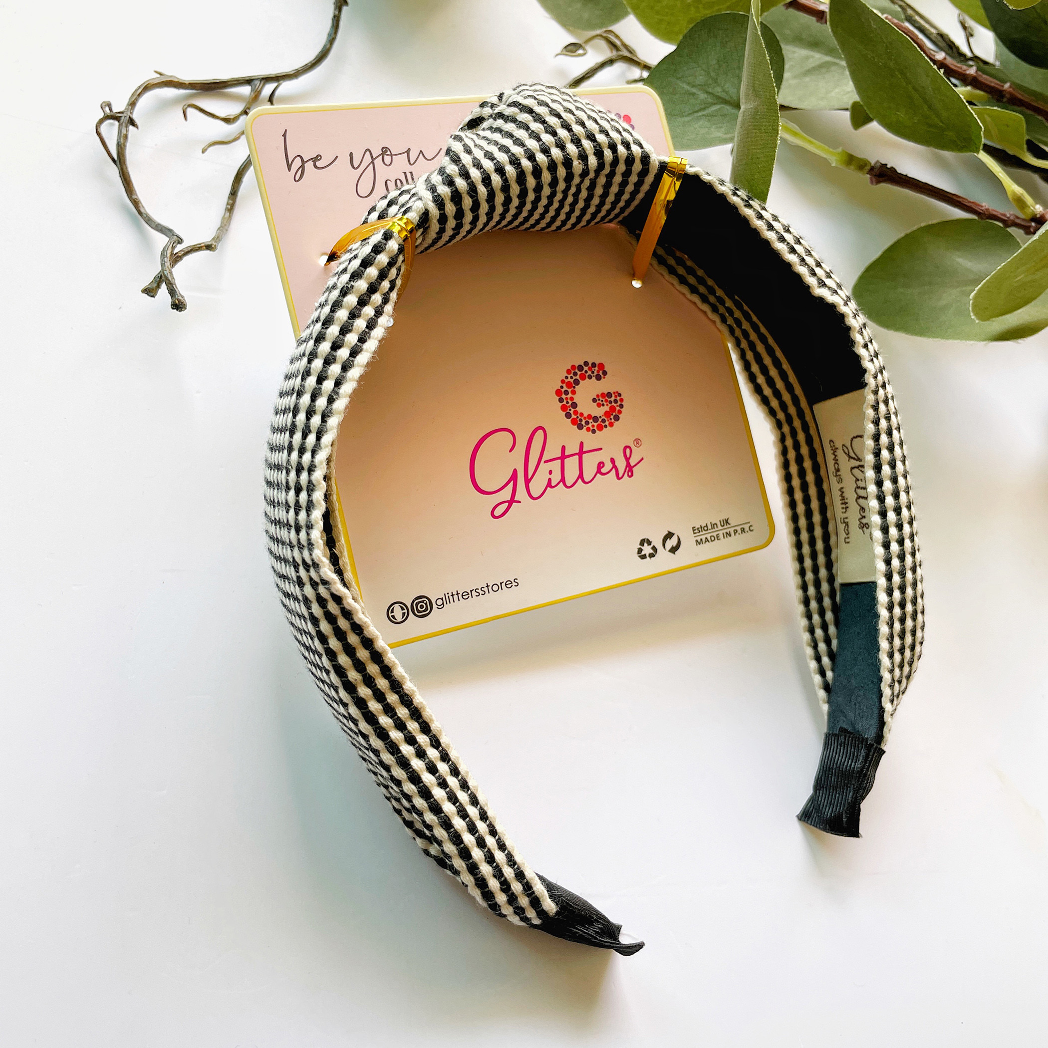 Glitters Textured Headband with Knot Detail-girls-accessories-hairaccessories-image-4